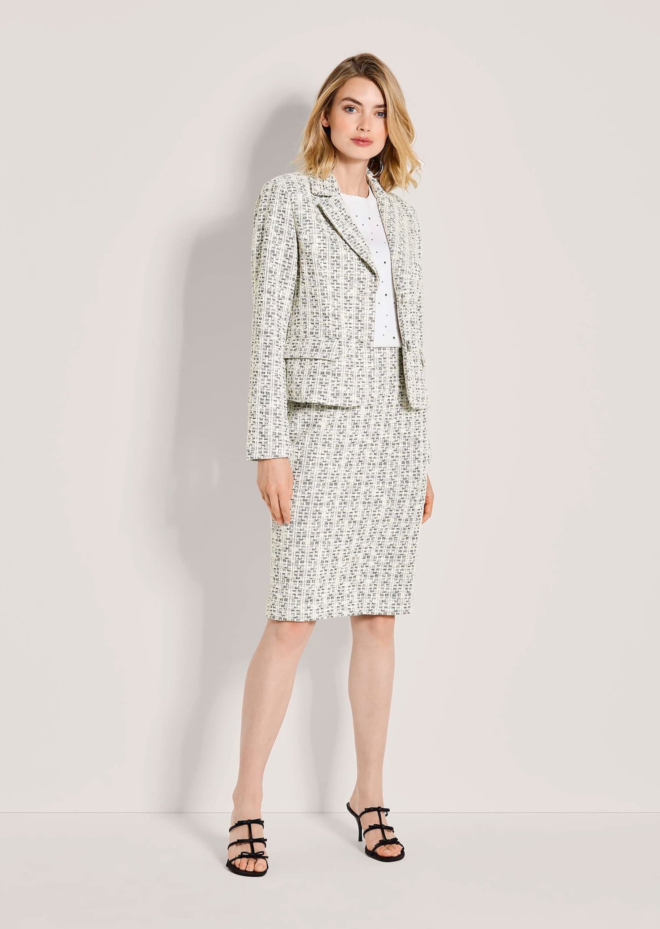 MADELEINE Jackenblazer »Blazer Tweed-Blazer mit Reverskragen« Tweedblazer mit Glanzeffekt
