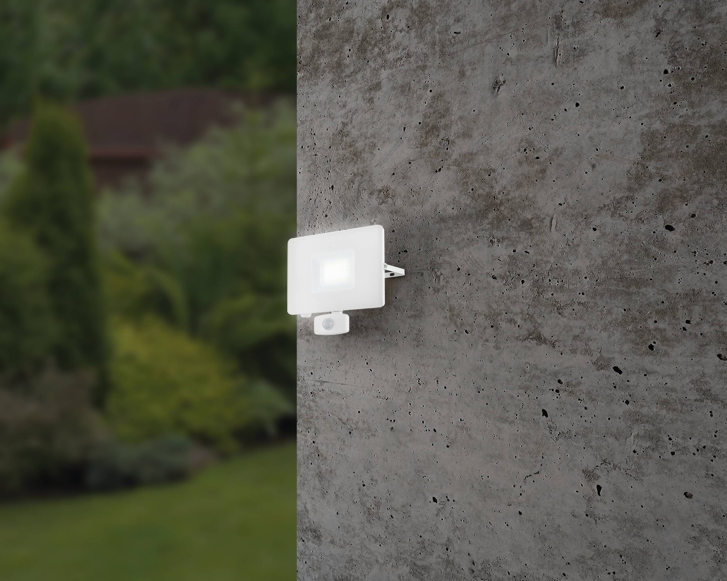 EGLO Wandleuchte »Faedo 3, Außen-Strahler, Außenleuchte, Wandstrahler, IP44, Lampe« LED-Modul 1 Stk. Kaltweiß Wand-/Deckenleuchte - L20,5 x H20 x AL5 cm - weiß - 53W inkl.