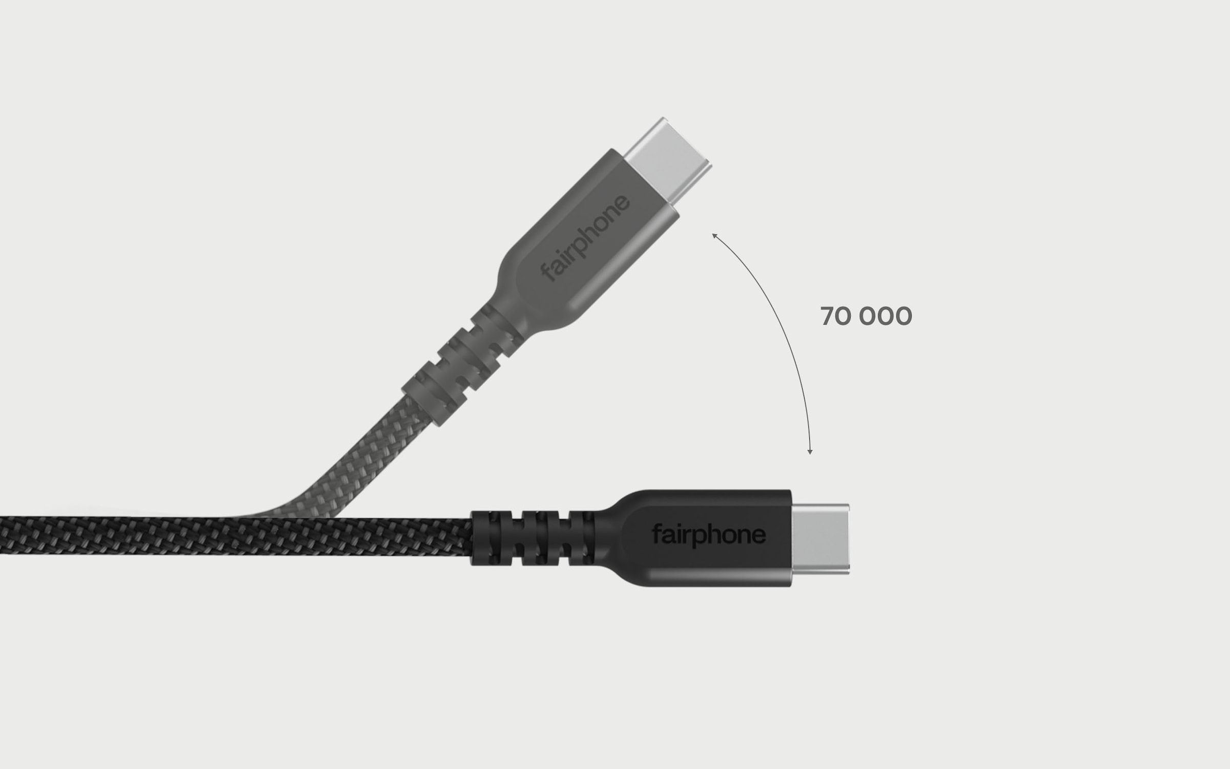 Fairphone USB-Kabel »USB-C Long Life 2,5m«, USB-C, 250 cm