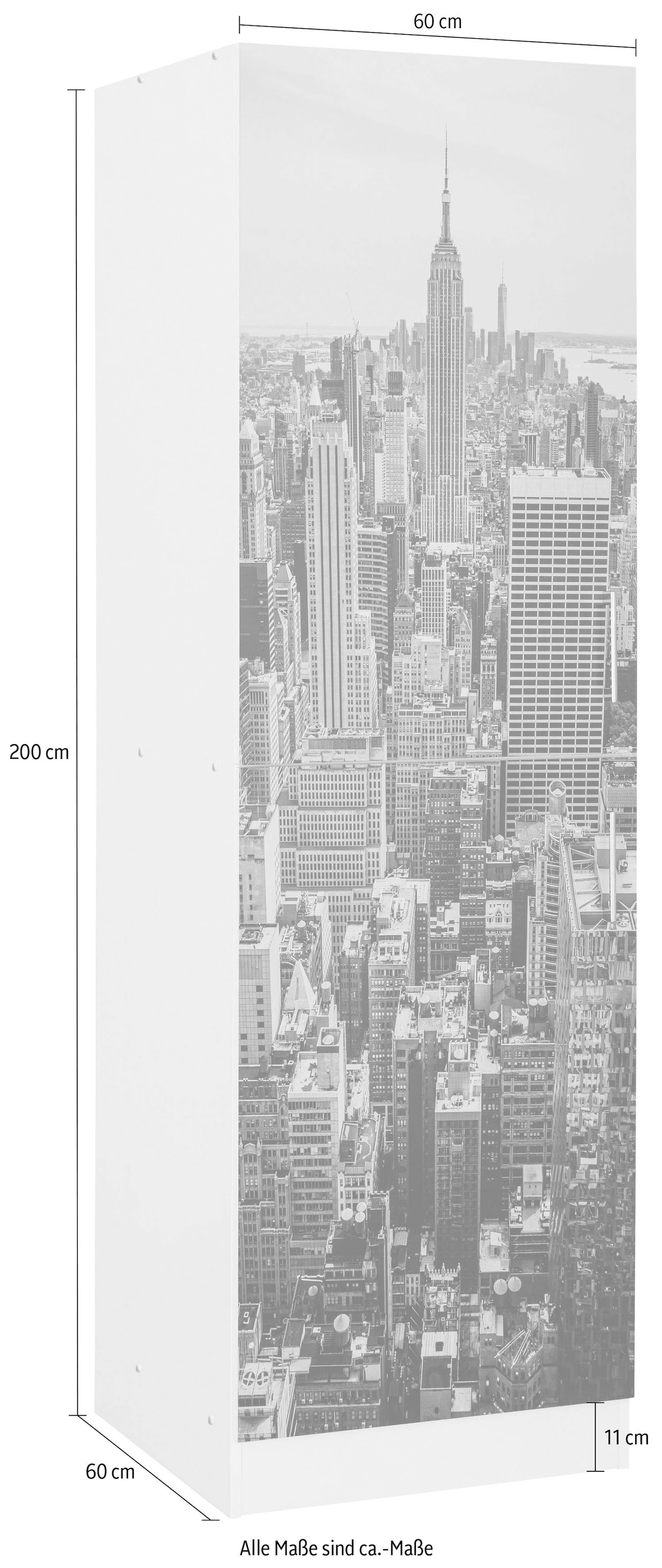 HELD MÖBEL Vorratsschrank »Paris«, 60 cm breit, 200 cm hoch, viel Stauraum, mit hochwertigem Digitaldruck