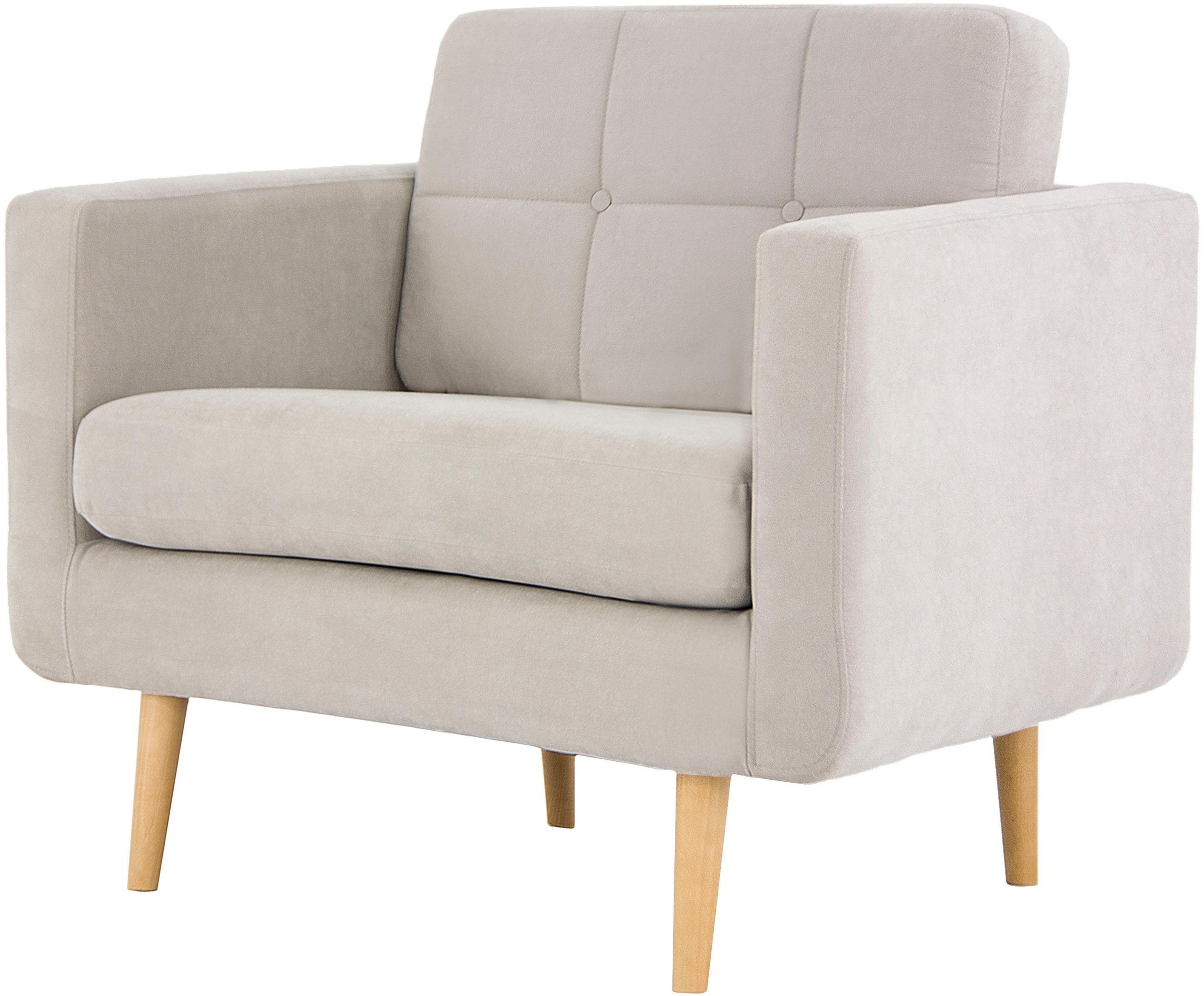 Home affaire Sessel »Brest«, mit Knopfheftung und Steppung im Rücken, geradliniges Design
