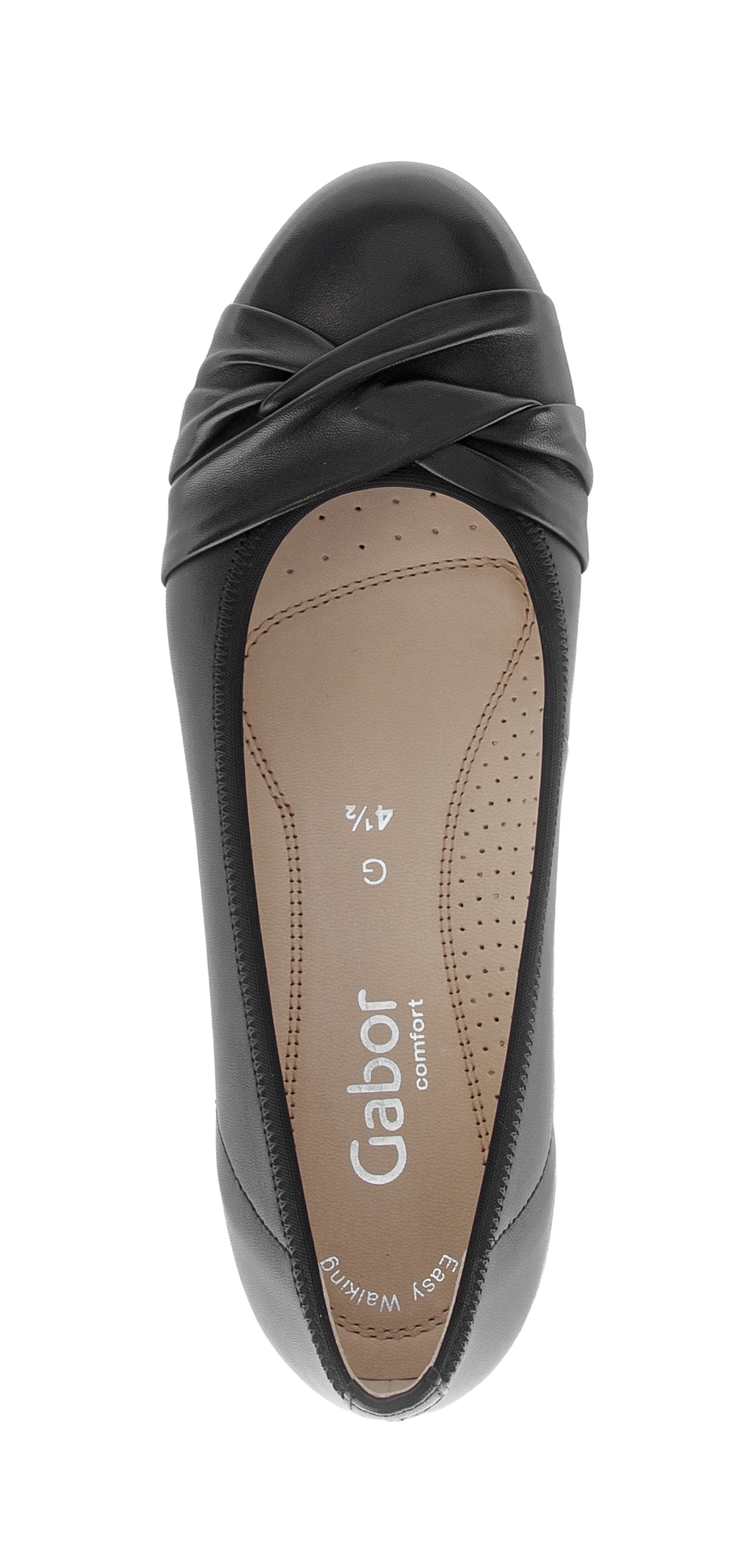 Gabor Ballerina »FLORENZ«  Businessschuh, Slipper, Schlupfschuh mit Zierriegel, Weite G (=weit)