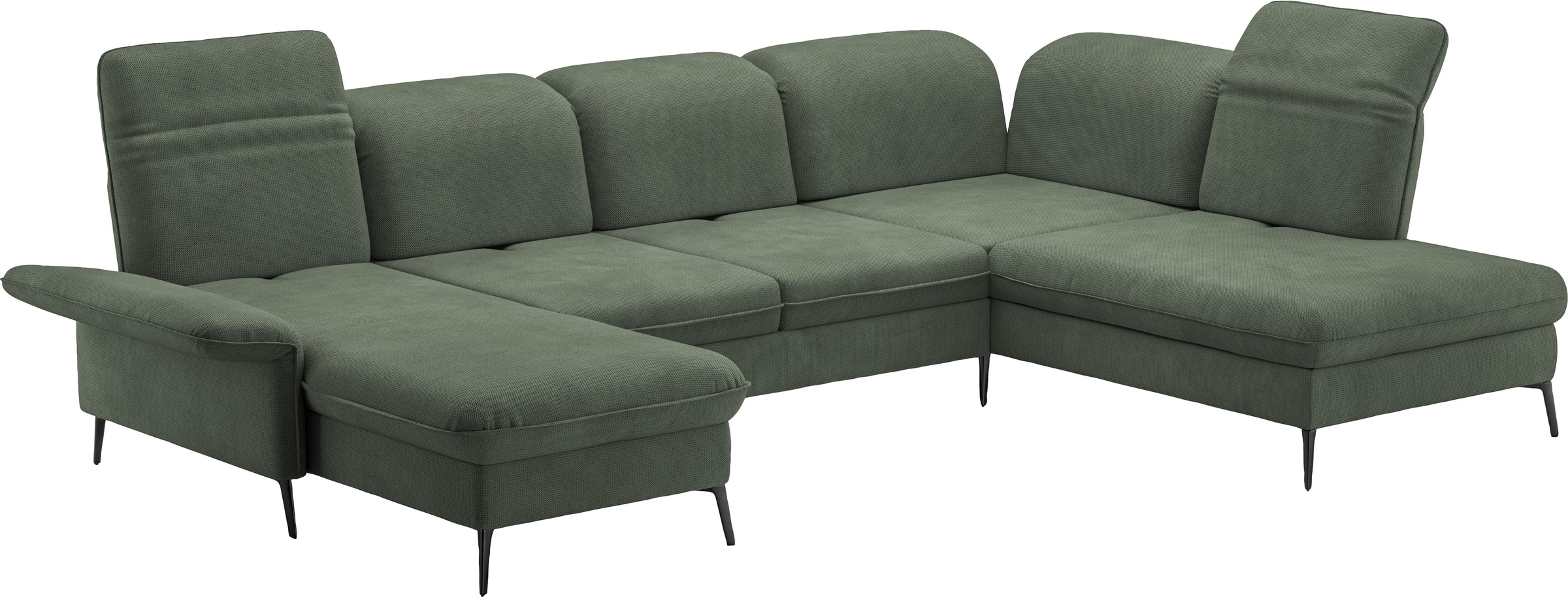 sit&more Wohnlandschaft »Emely, inkl. Sitztiefenverstellung«, wahlweise mit Bettfunktion,Bettkasten,Kopf- & Armteilverstellung