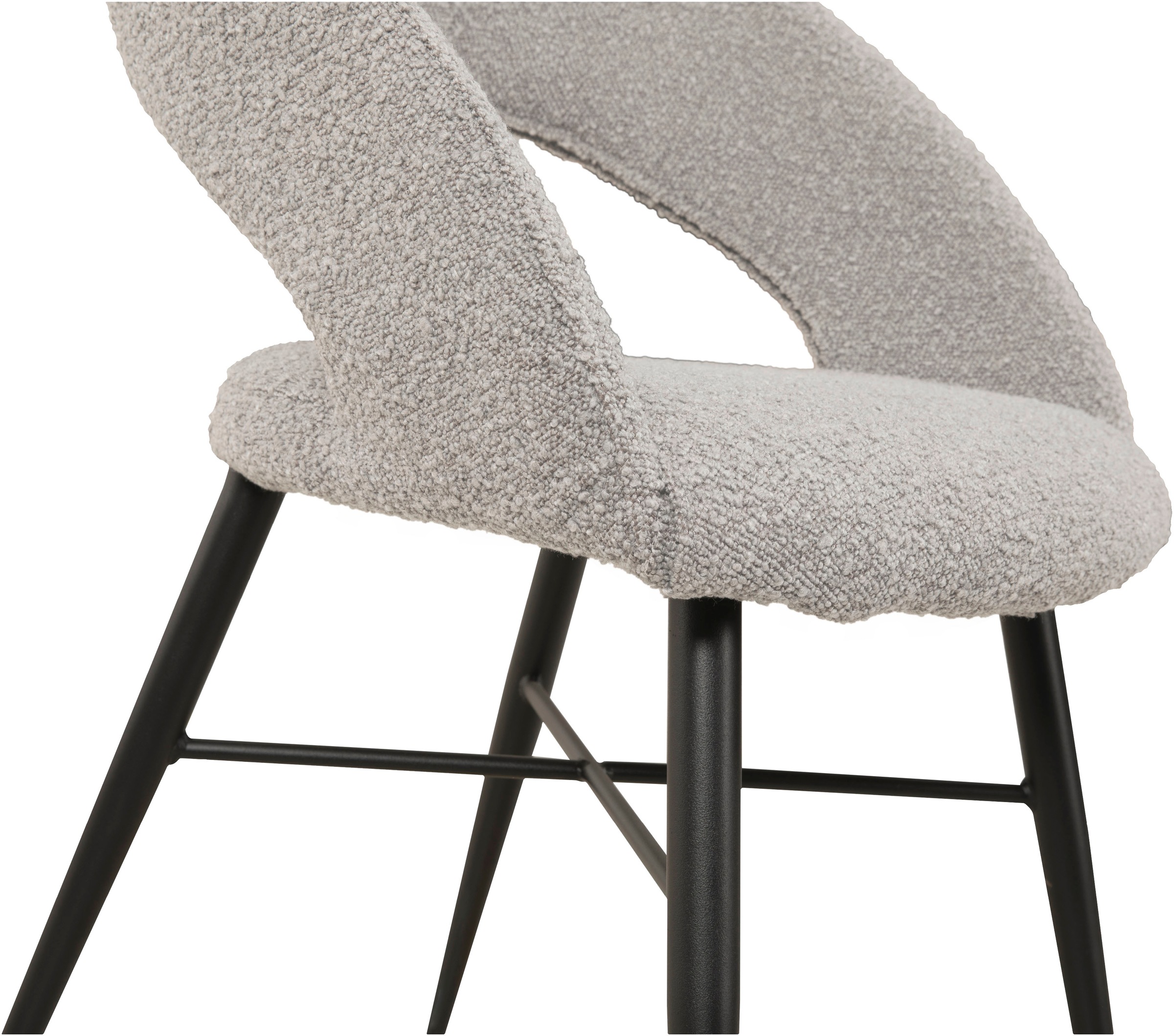 OMG Design Esszimmerstuhl »Marley« (Set) 1 Stk.mit modernem Cut-Out, Bouclé Bezug