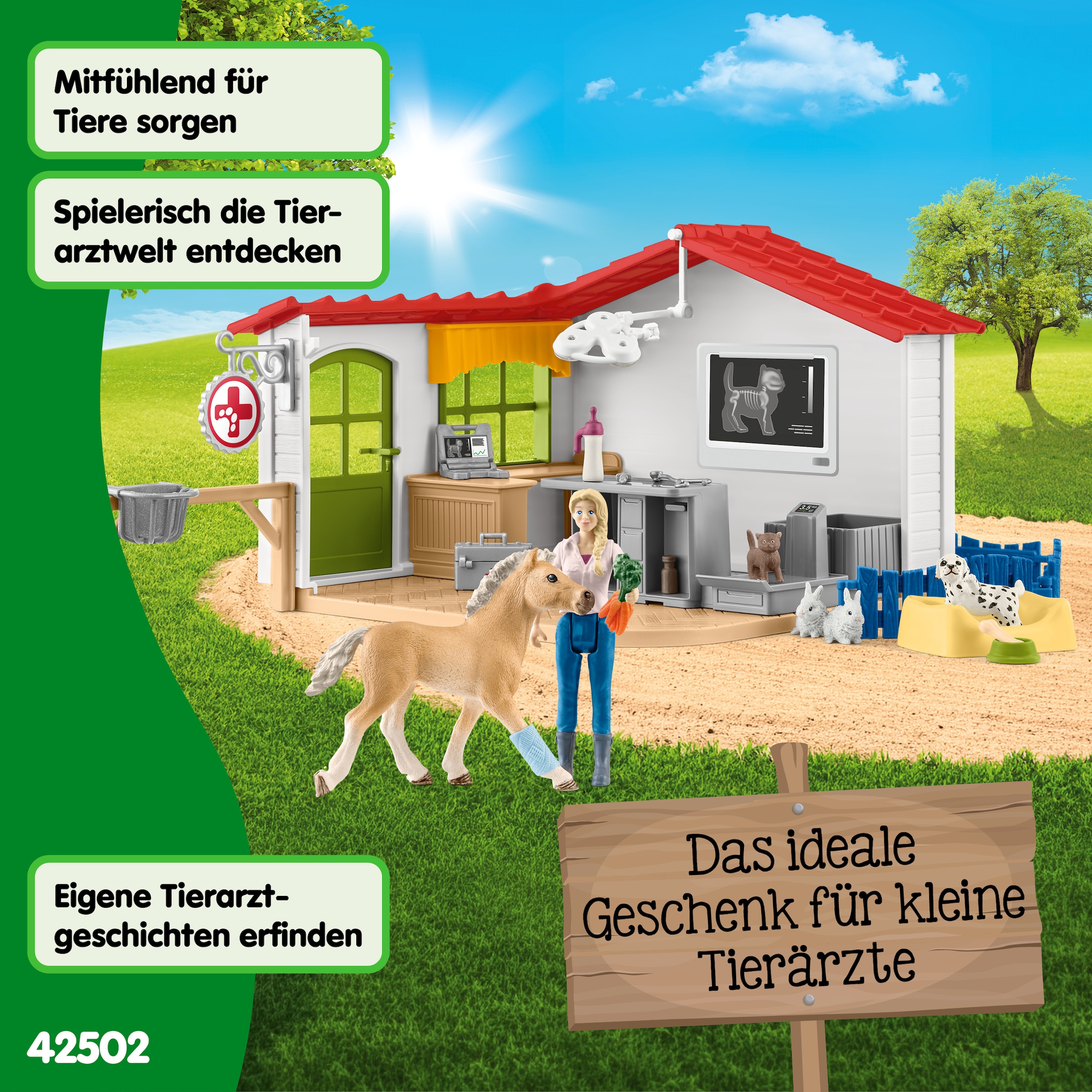 Schleich® Spielwelt »FARM WORLD, Tierarzt-Praxis mit Haustieren (42502)« Made in Europe