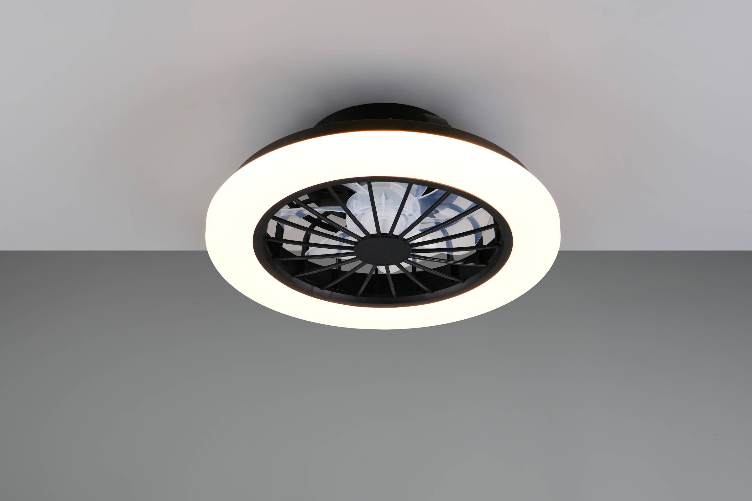 Hanseatic LED Deckenleuchte »DLVO69222RS, Deckenventilator mit Licht Ø 38cm, inkl Fernbedienung« LED-Board 1 Stk. Farbwechsler | warmweiß - kaltweiß Ventilator mit 5 Stufen, Vor- & Rücklauf, LED mit CCT Timer Nachtlicht