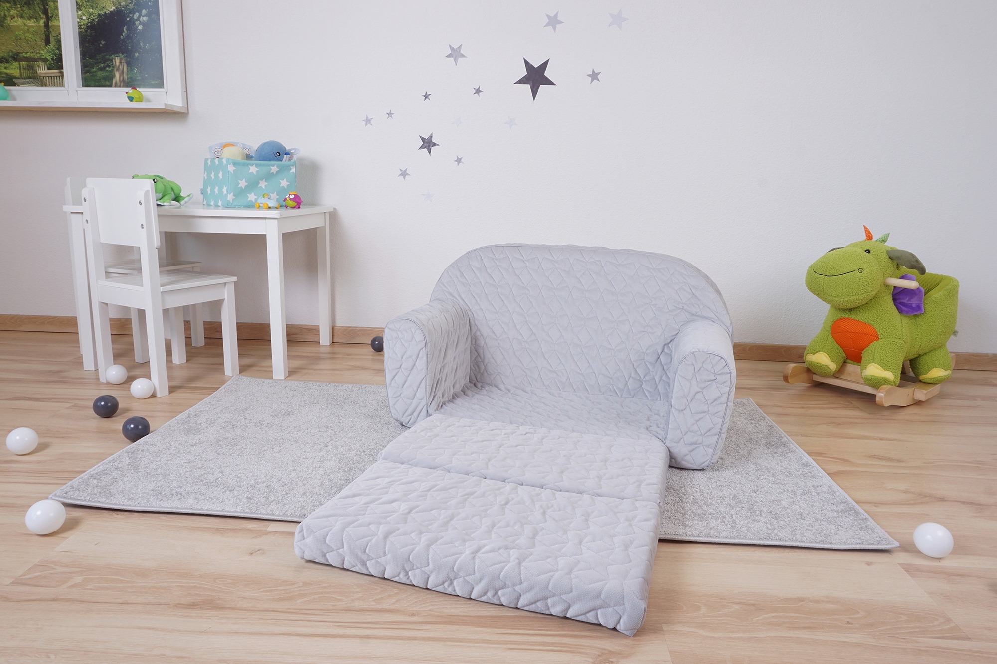 Knorrtoys® Sofa »Cosy, Geo Grey«, für Kinder; Made in Europe