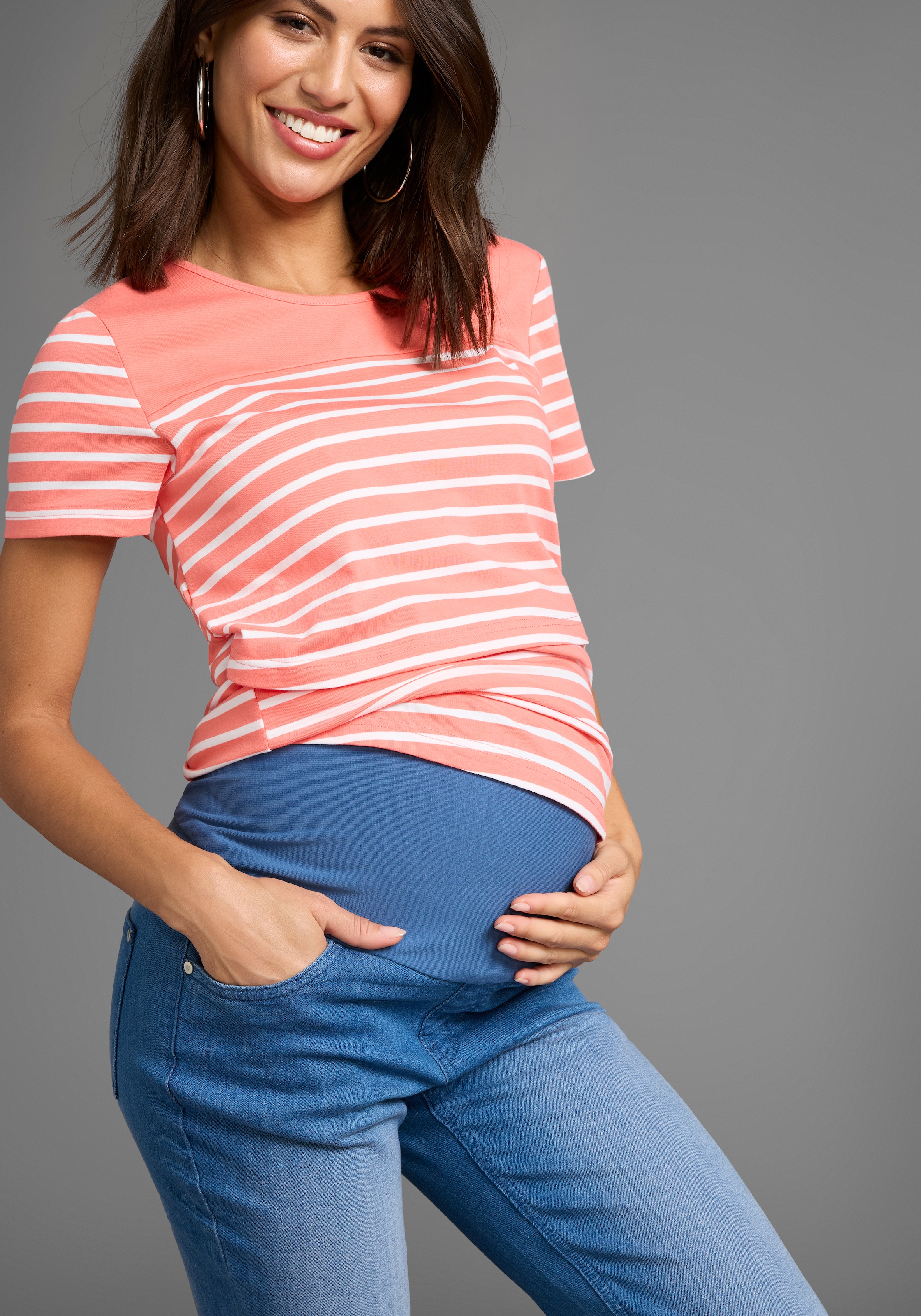 Neun Monate Umstandsjeans »Schwangerschaft-Jeans, straight-fit«, Umstandsjeans in gerader Form