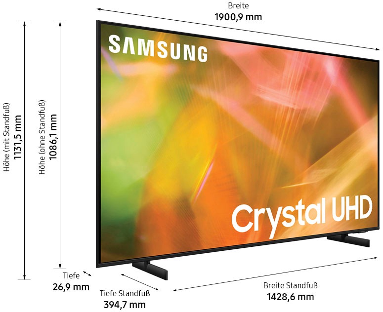 Samsung LED-Fernseher »GU85AU8079U«, Prozessor Color,Contrast | cm/85 3 Ultra 4K,Dynamic Smart-TV, Enhancer Zoll, UNIVERSAL ➥ HDR,Crystal HD, 214 Crystal Garantie XXL Jahre 4K