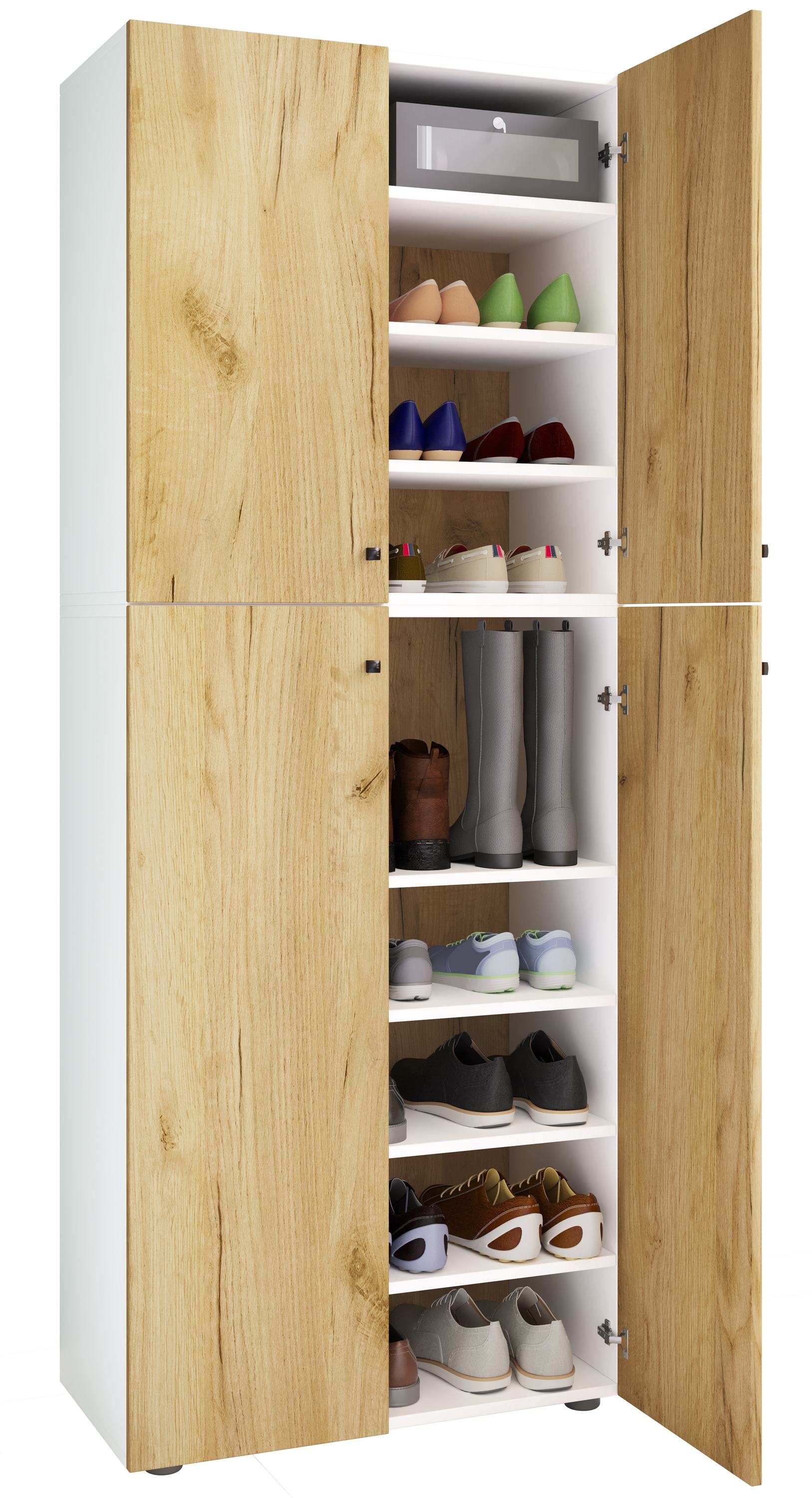 VCM Schuhschrank "XXL Holz Großer Schuhschrank Schuhkommode Lona 9" 1 Stk. tlg.
