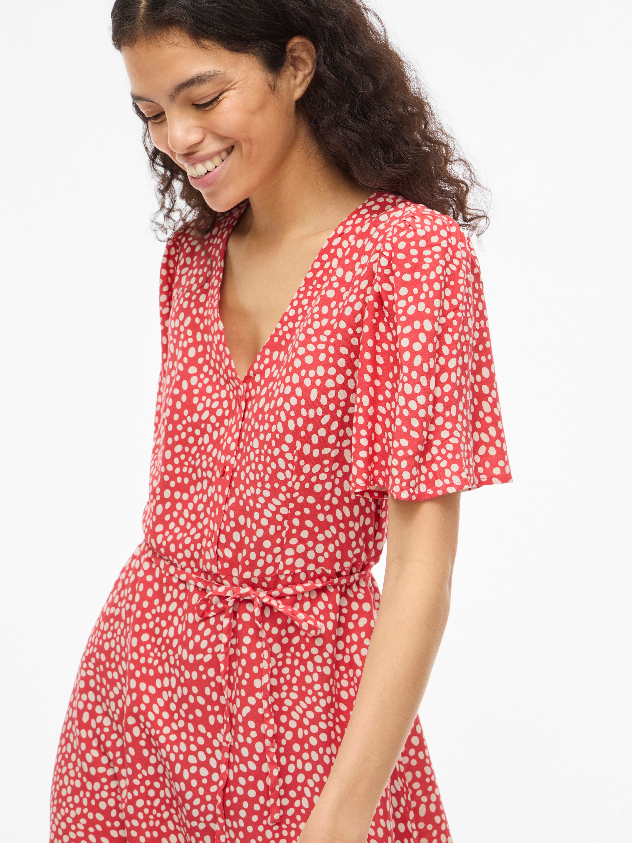 Vila Minikleid »VIGRACE V-NECK S/S SHORT DRESS - NOOS« Sommerkleid,