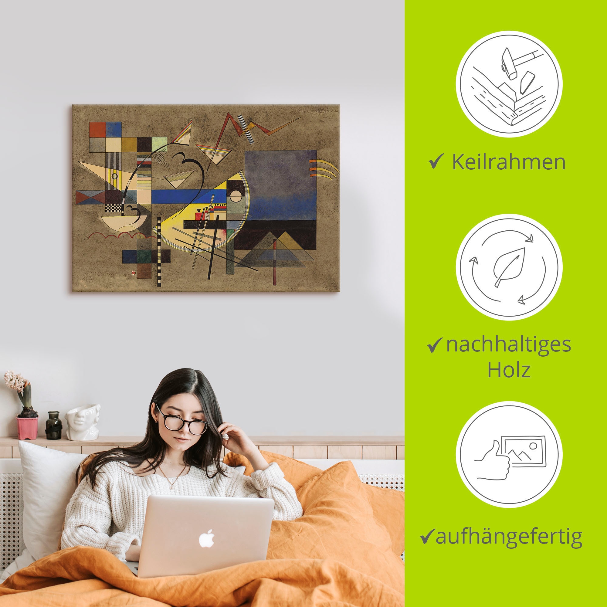 Artland Leinwandbild »Festes III. 1925« Muster 1 Stk. tlg. auf Holzrahmen gespannt