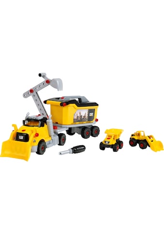 Spielzeug-LKW »Cat® - Schraubtruck Set 4in1«, (Set, 96 tlg.)