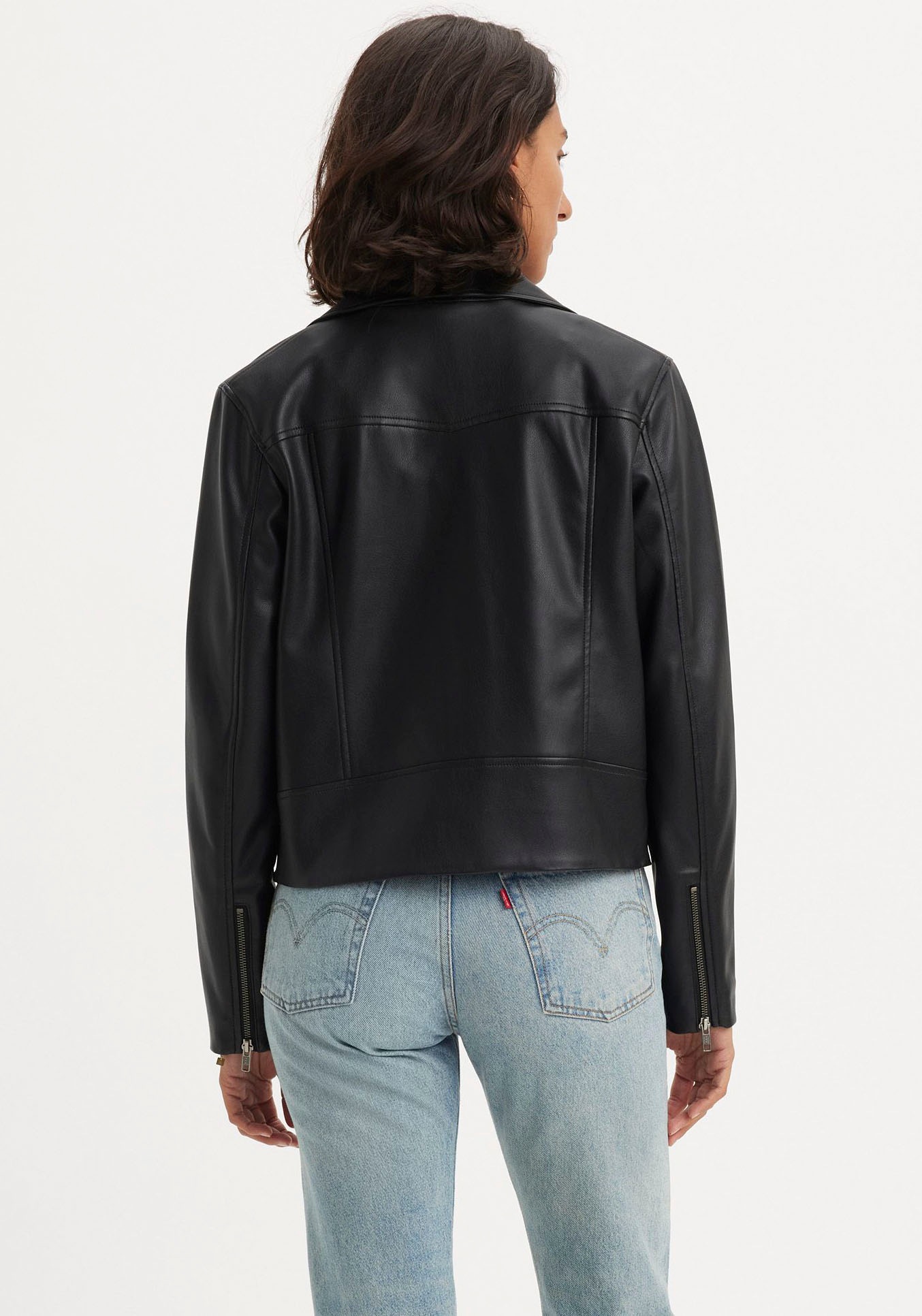 Levi's® Lederimitatjacke »LELOU SHRUNKEN MOTO BLA«