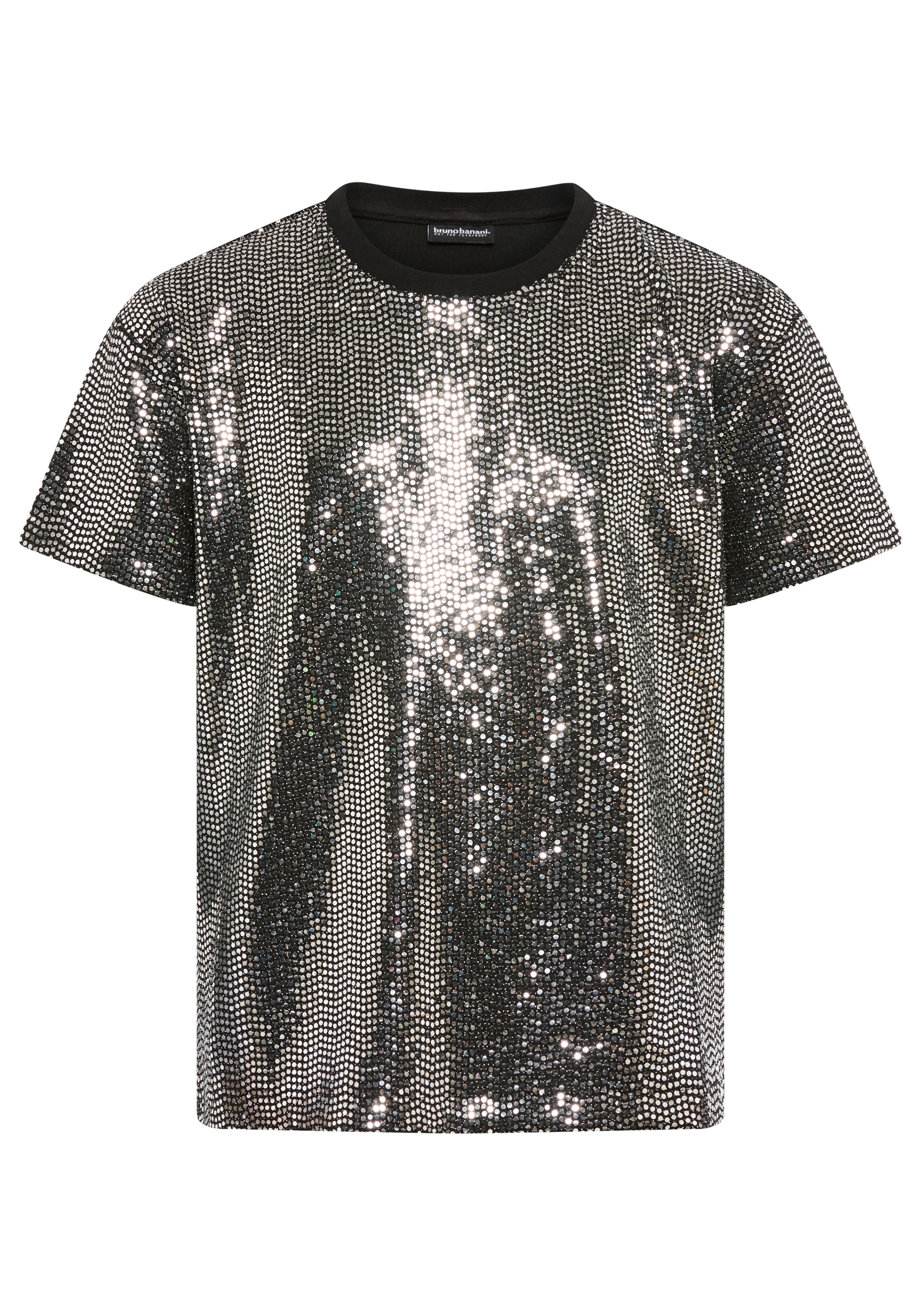 Bruno Banani T-Shirt »Oversize, Glitzershirt, Paillettenoptik« Für TEENS, Shirt aus glitzernden Material