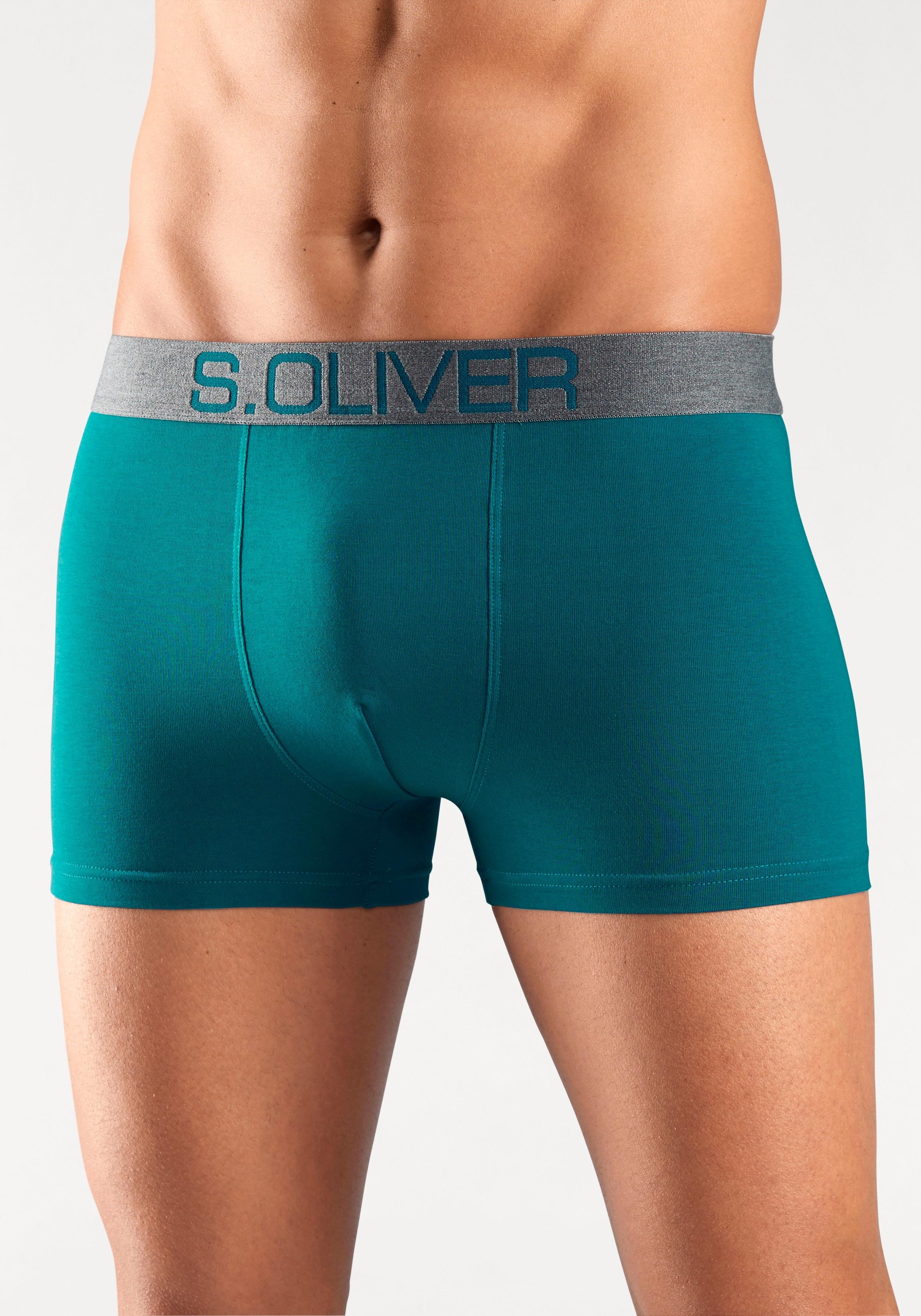 s.Oliver Boxer »Boxershorts für Herren«, (Packung, 4 St.), mit kontrastfarbenem Webbund