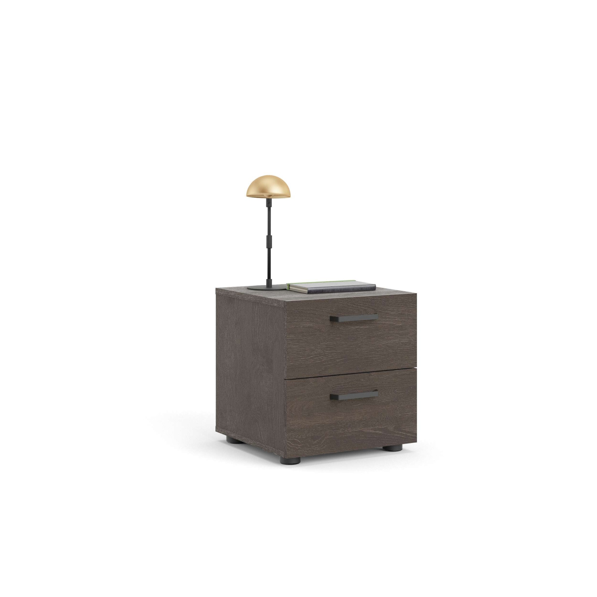 INOSIGN Nachtkommode »Dallas, Nachtschrank, Beistelltisch«, Nachttisch, 2 Schubladen und Metallgriffen, Breite 40 cm, Höhe 42 cm