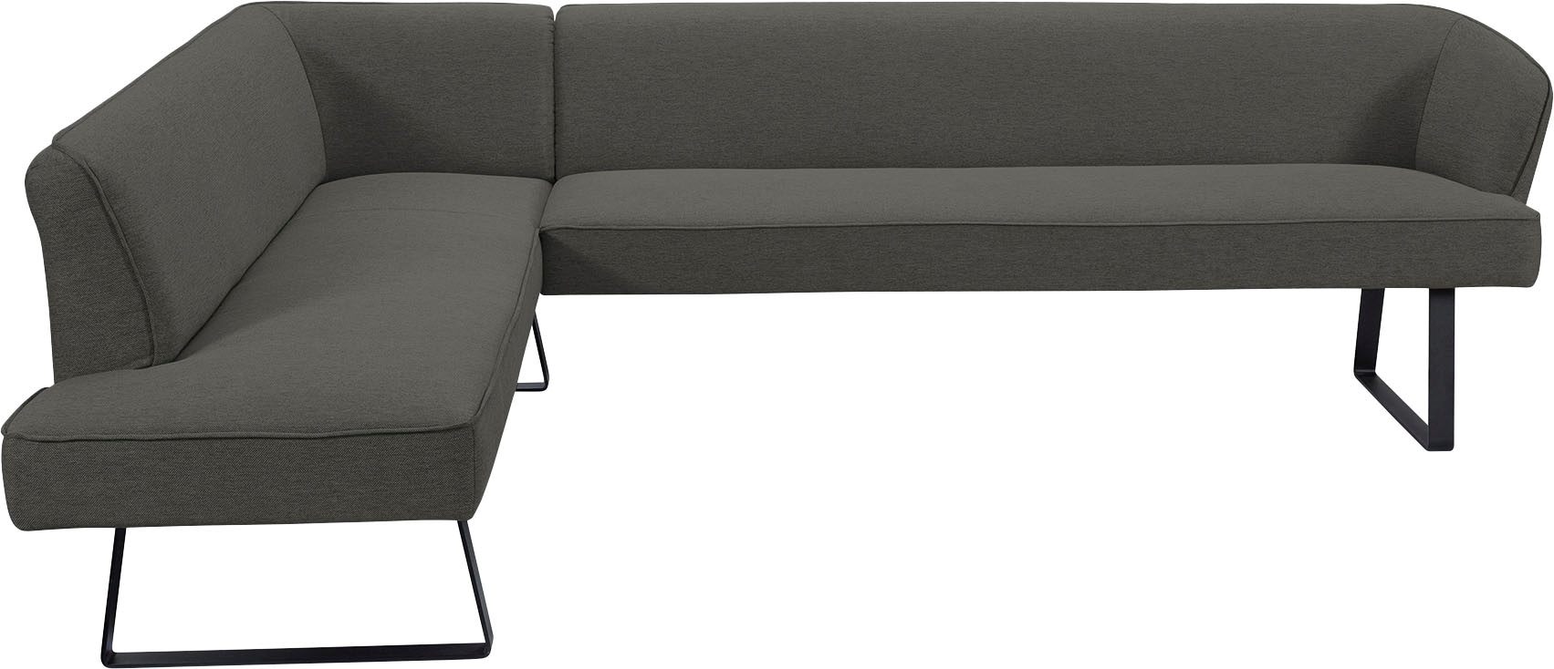 exxpo - sofa fashion Eckbank »Americano« mit Keder und Metallfüßen, Bezug in verschiedenen Qualitäten