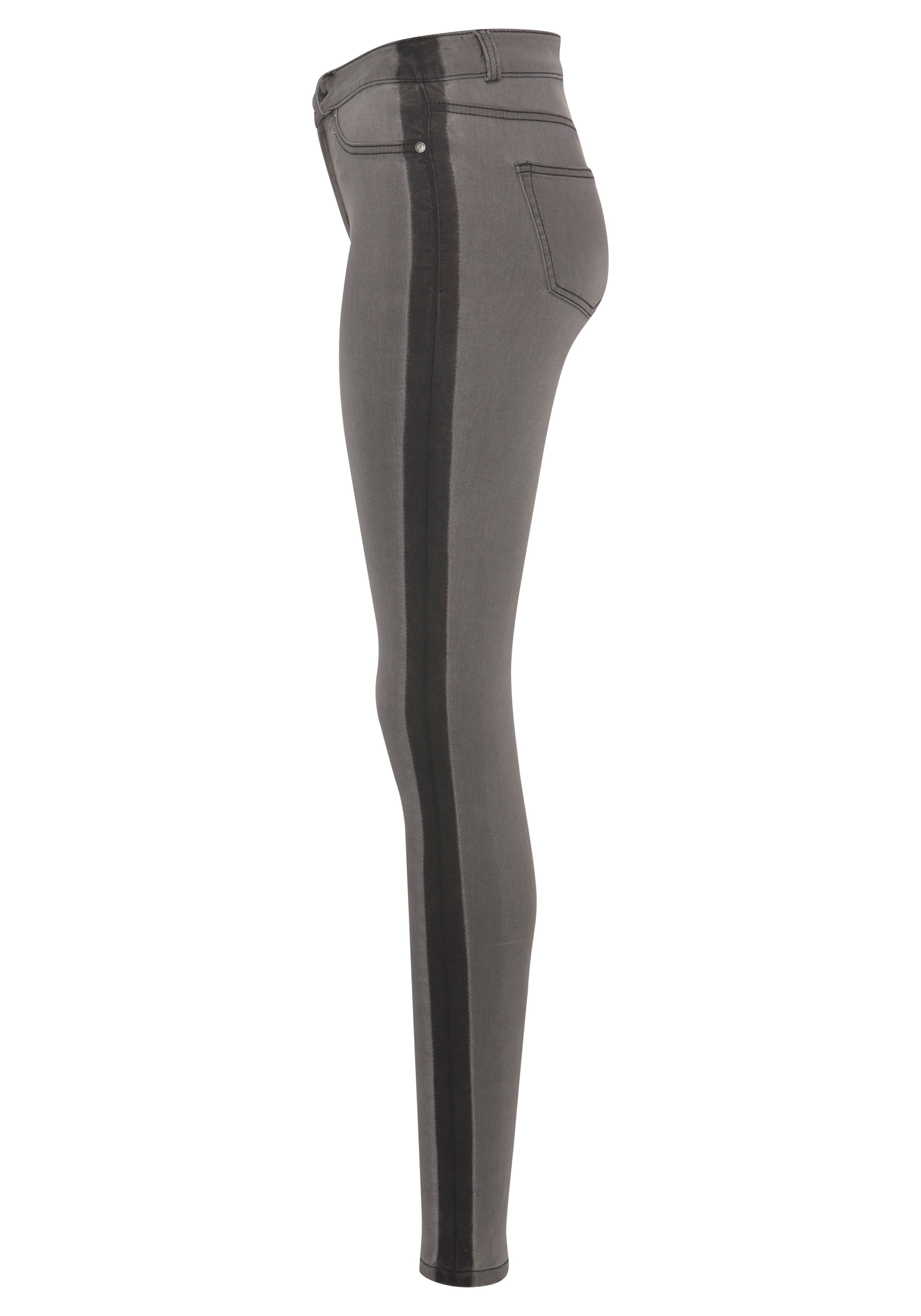 Arizona Skinny-fit-Jeans »Ultra Stretch«, High Waist mit seitlichem Streifen