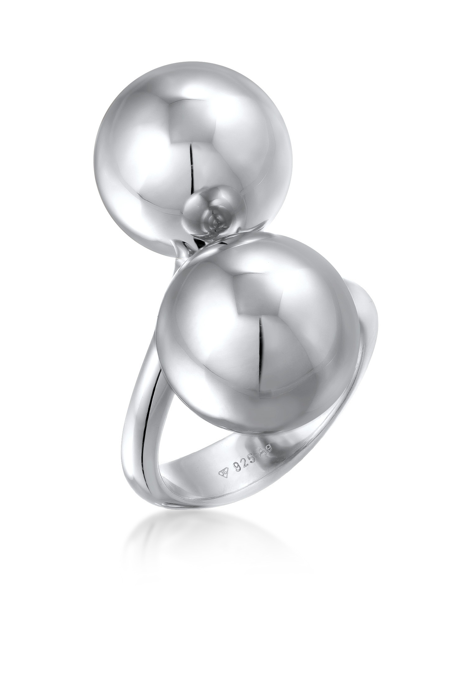 Elli Premium Fingerring »Ring Kugel Chunky Design Offen 925 Sterling Silber«