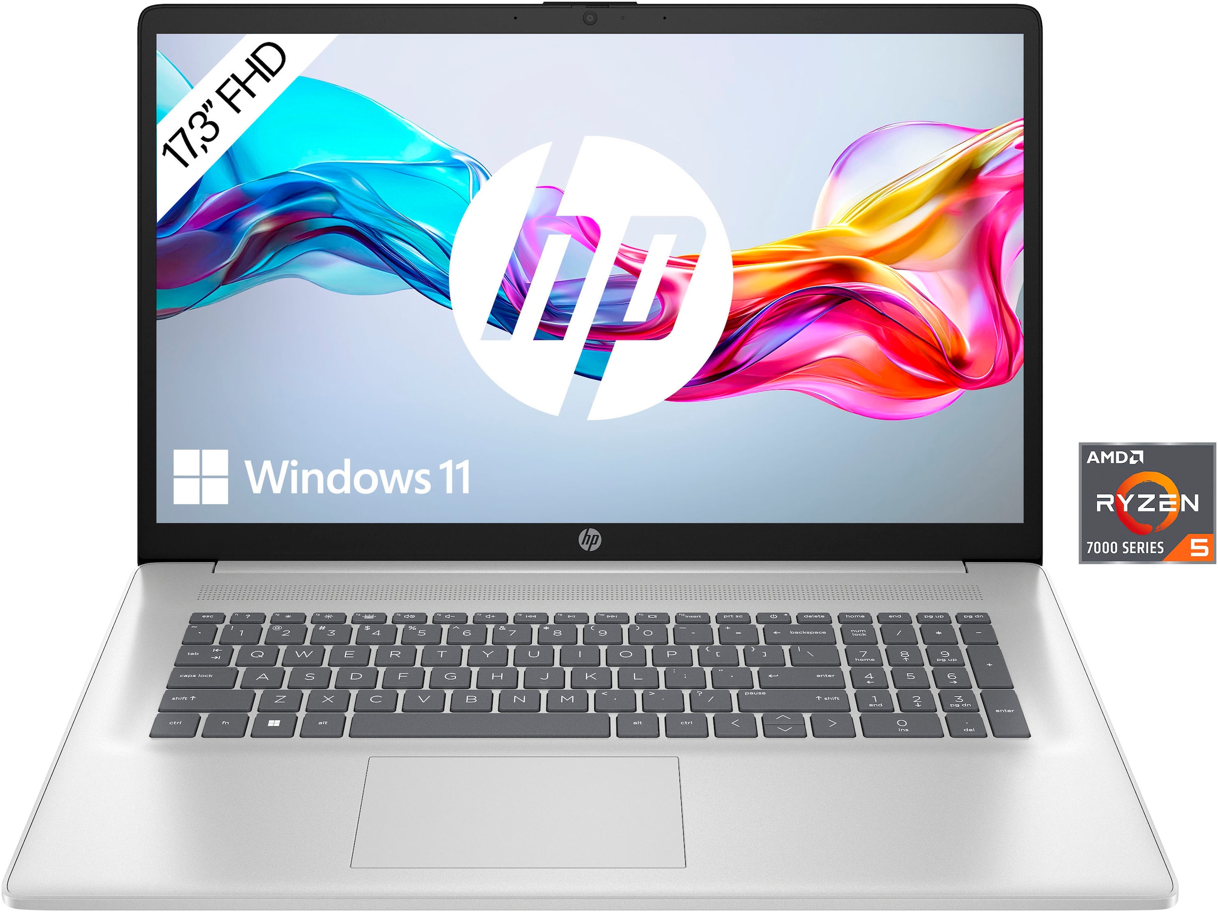 HP Notebook »17-cp2251ng«, 43,94 cm, / 17,3 Zoll, AMD, Ryzen 5, 512 GB SSD