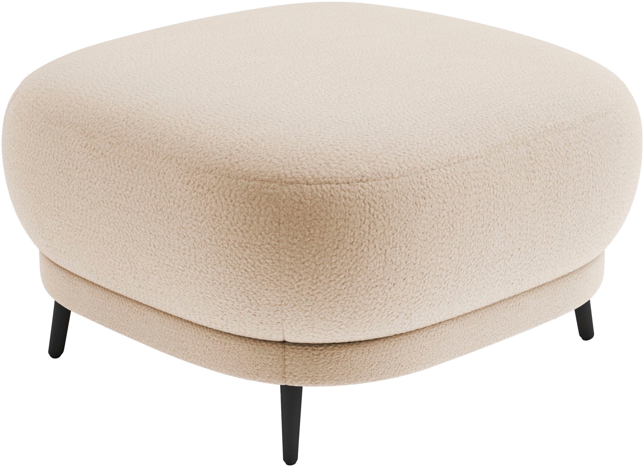 sit&more Polsterhocker »Blues«, mit Metallfüßen, schwarz-matt
