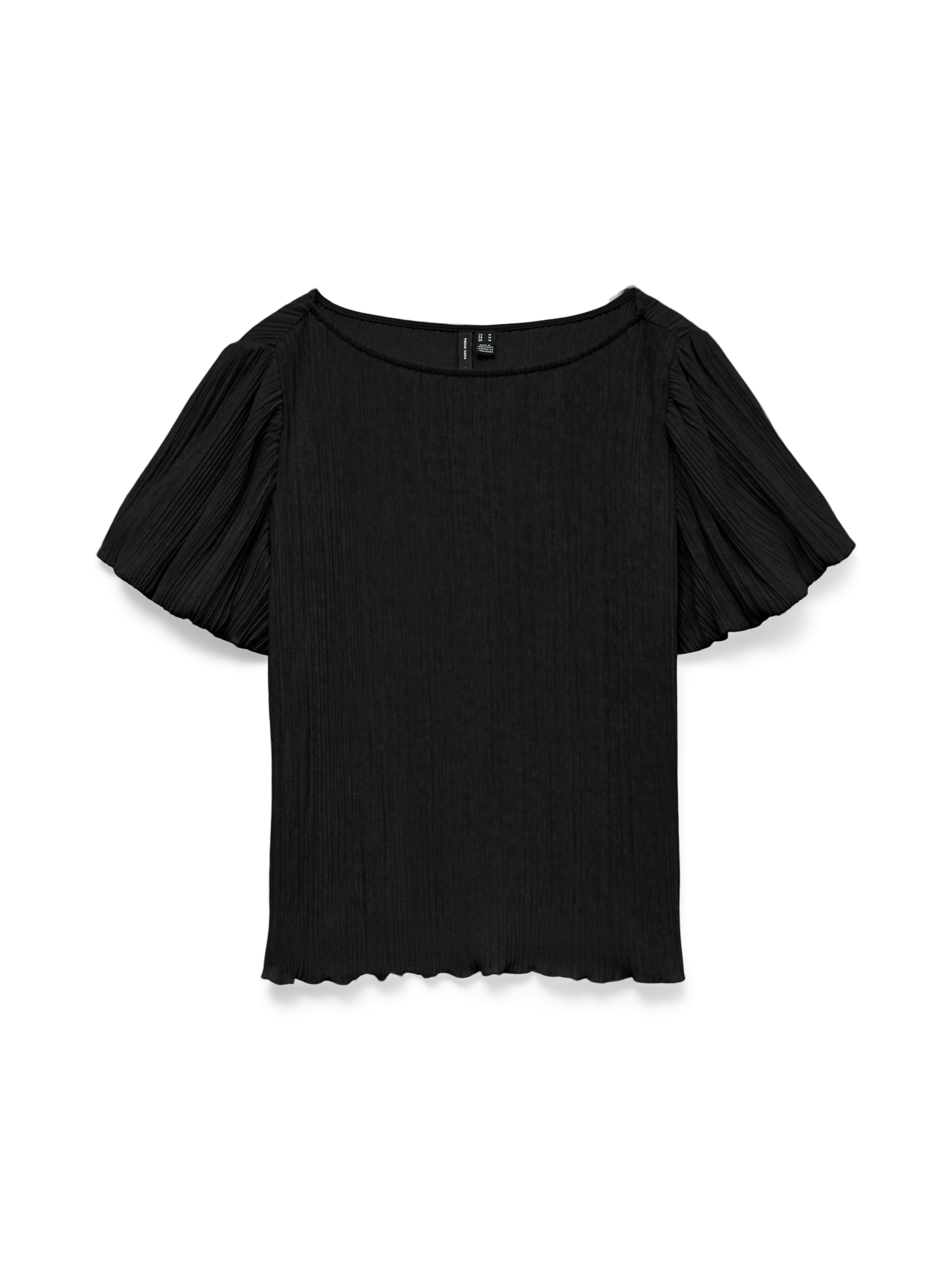 Vero Moda Kurzarmshirt »VMLEIKA SS BOAT-NECK TOP JRS« Kunstfaser, regular fit