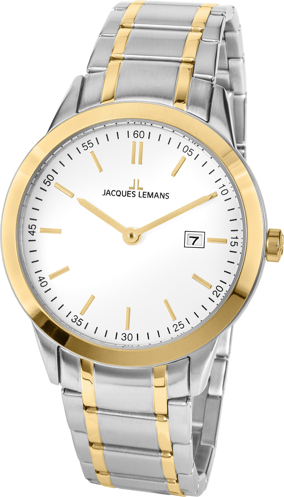 Jacques Lemans Quarzuhr »Sydney, 1-2096E«, Armbanduhr, Herrenuhr, Datum, bicolor