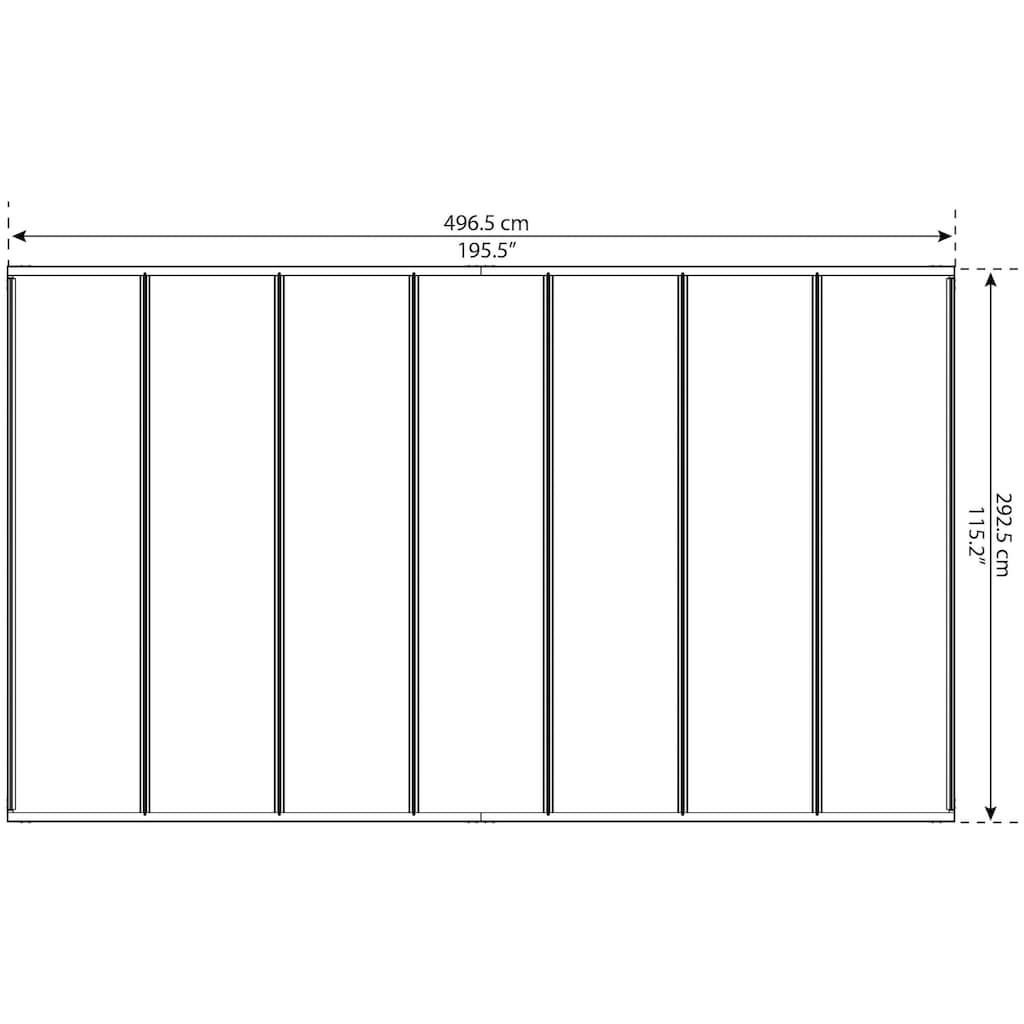 Palram - Canopia Einzelcarport »Palma 5000«, Aluminium, 263 cm, Grau