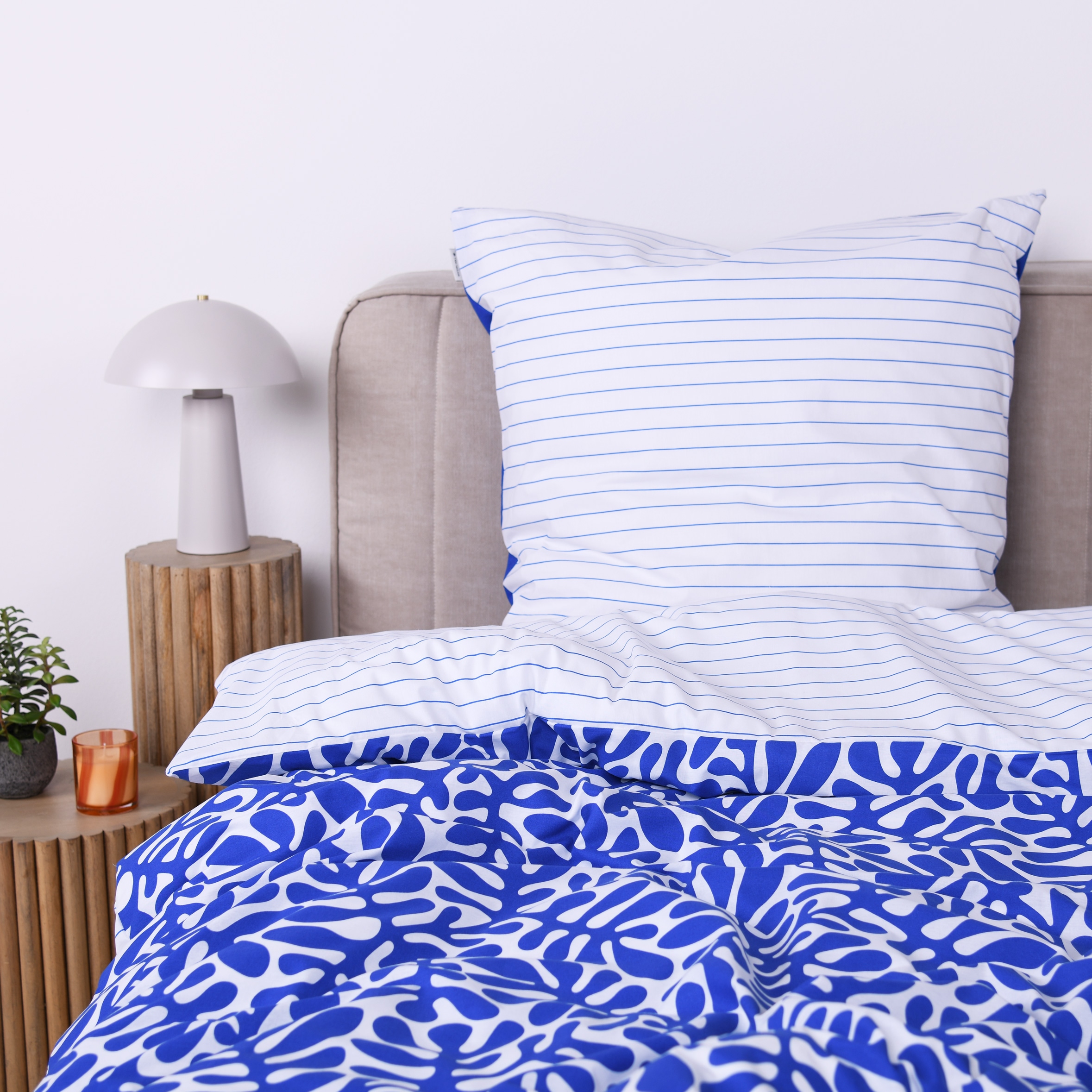 TOM TAILOR HOME Bettwäsche »ORGANIC LEAVES in Gr. 135x200cm, 155x220cm oder 200x220cm« 2 Stk. new bedroom, mit farbigem Markenreißverschluss