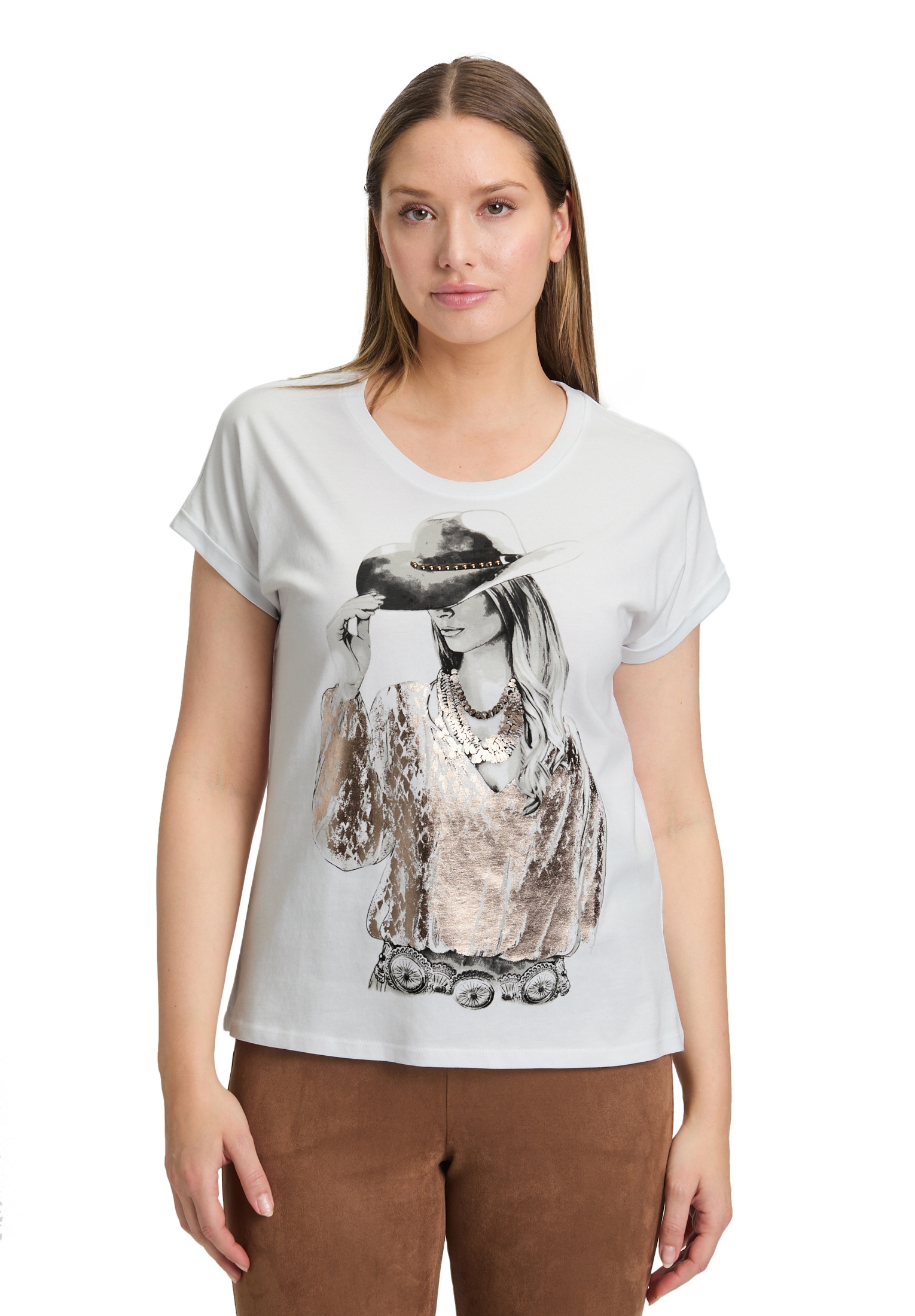 Betty Barclay Kurzarmshirt »Casual-Shirt mit Ärmelaufschlag«