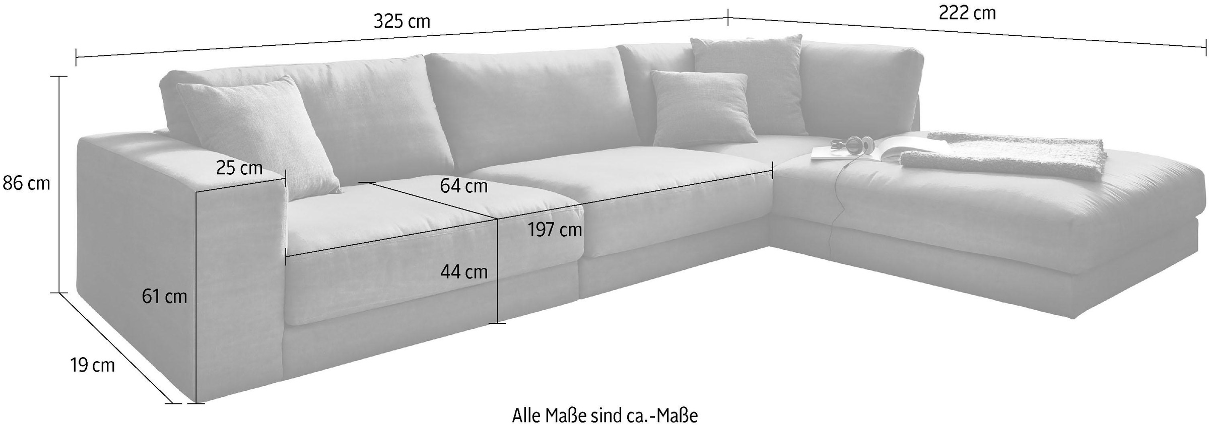 3C Candy Ecksofa »Enisa II L-Form«, bestehend aus Modulen, daher auch individuell aufstellbarbar