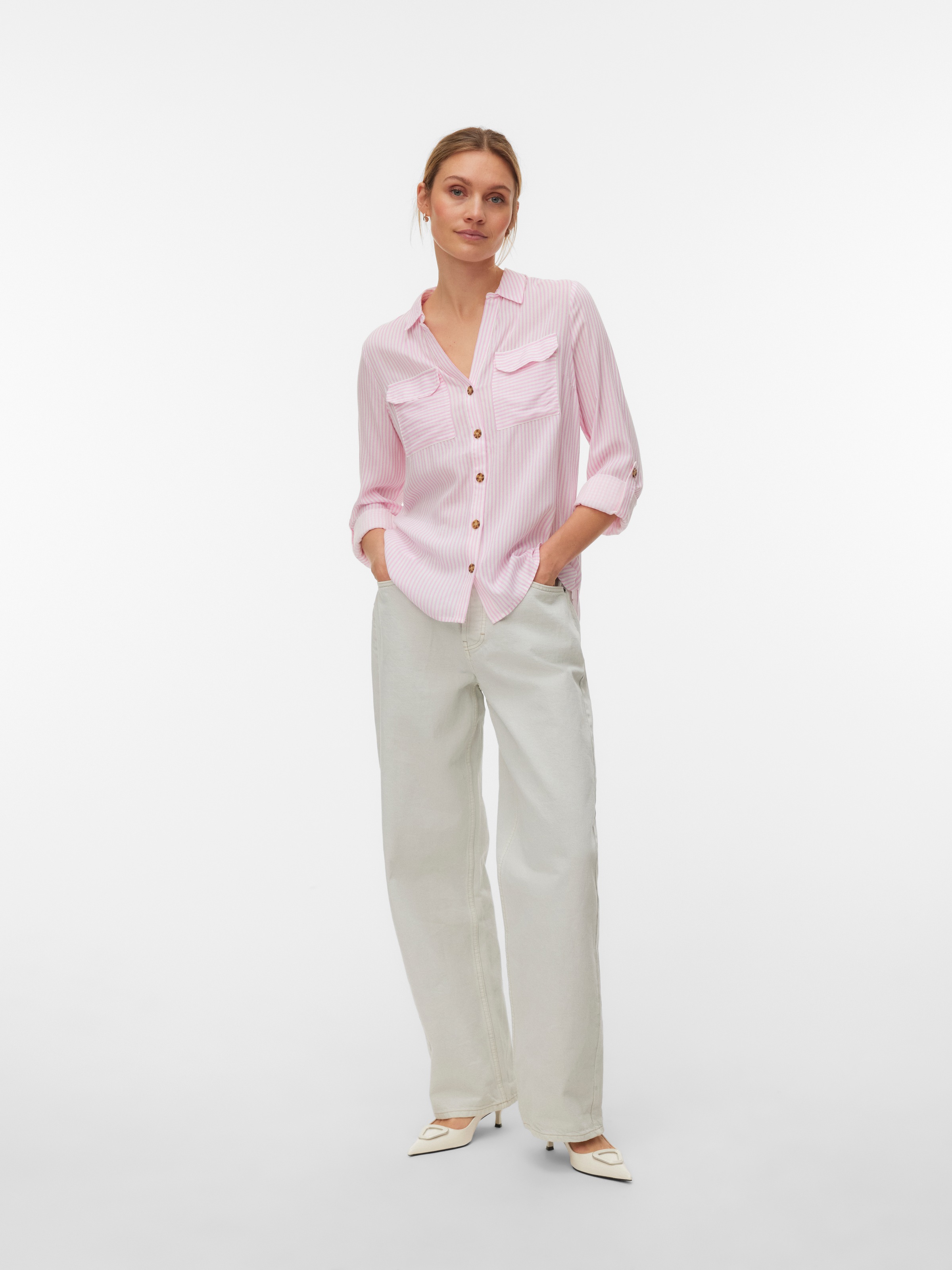 Vero Moda Hemdbluse »VMBUMPY L/S SHIRT NEW WVN GA NOOS« Viskose, regular fit