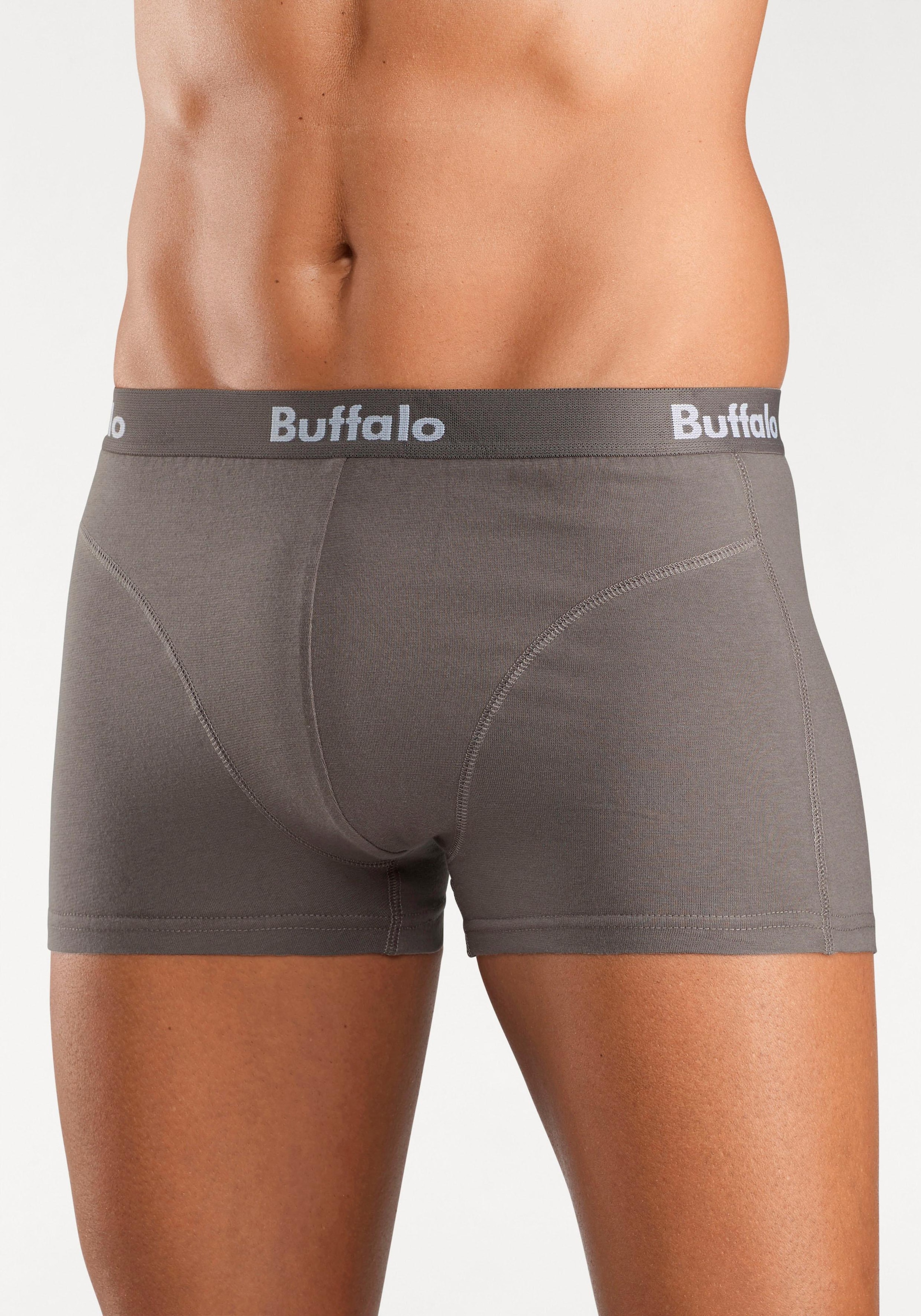 Buffalo Boxer »Boxershorts für Herren«, (Packung, 3 St.), mit Overlock-Nähten vorn