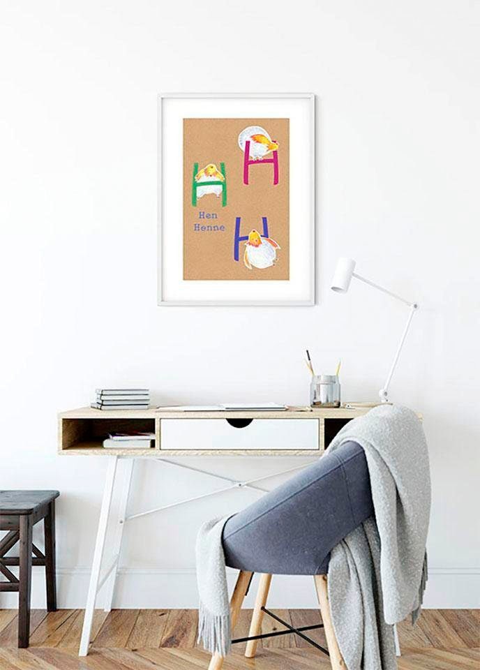 Komar Bild »ABC Animal H«, Buchstaben, (1 St.), Wandbild zur Dekoration - ohne Rahmen