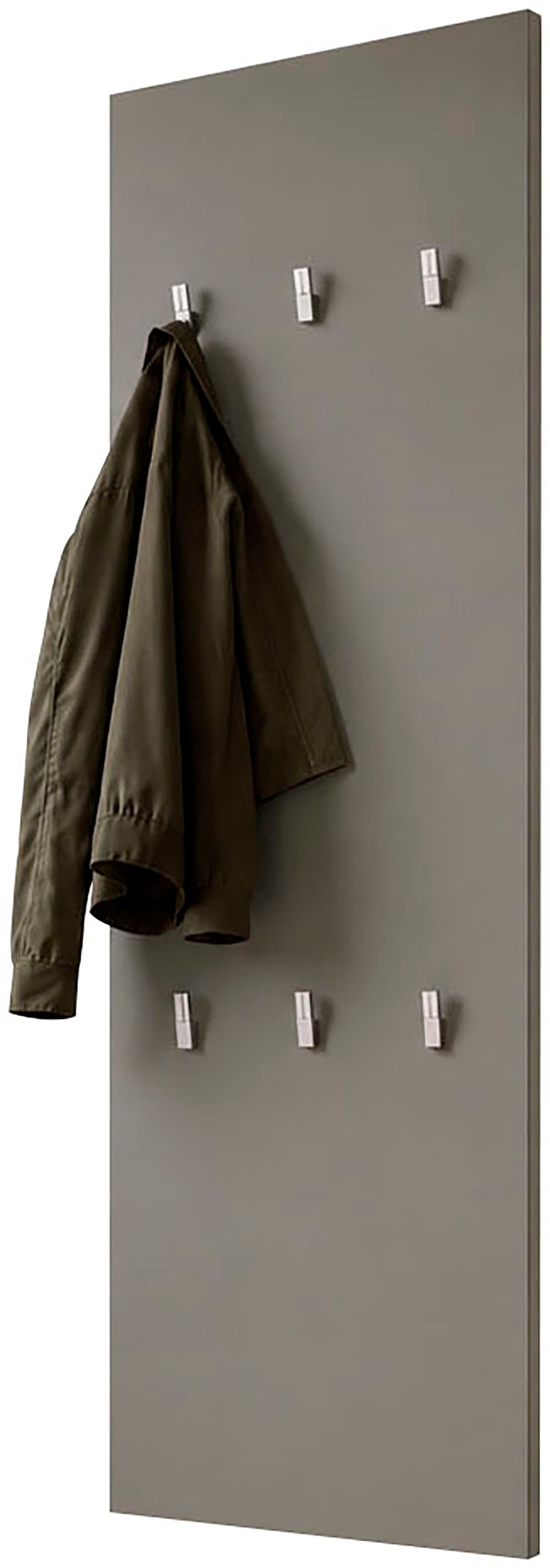 borchardt Möbel Garderobenpaneel »Vaasa, 123x45cm mit Metallhaken« Garderobe hängend, 6 Haken, Wandgarderobe