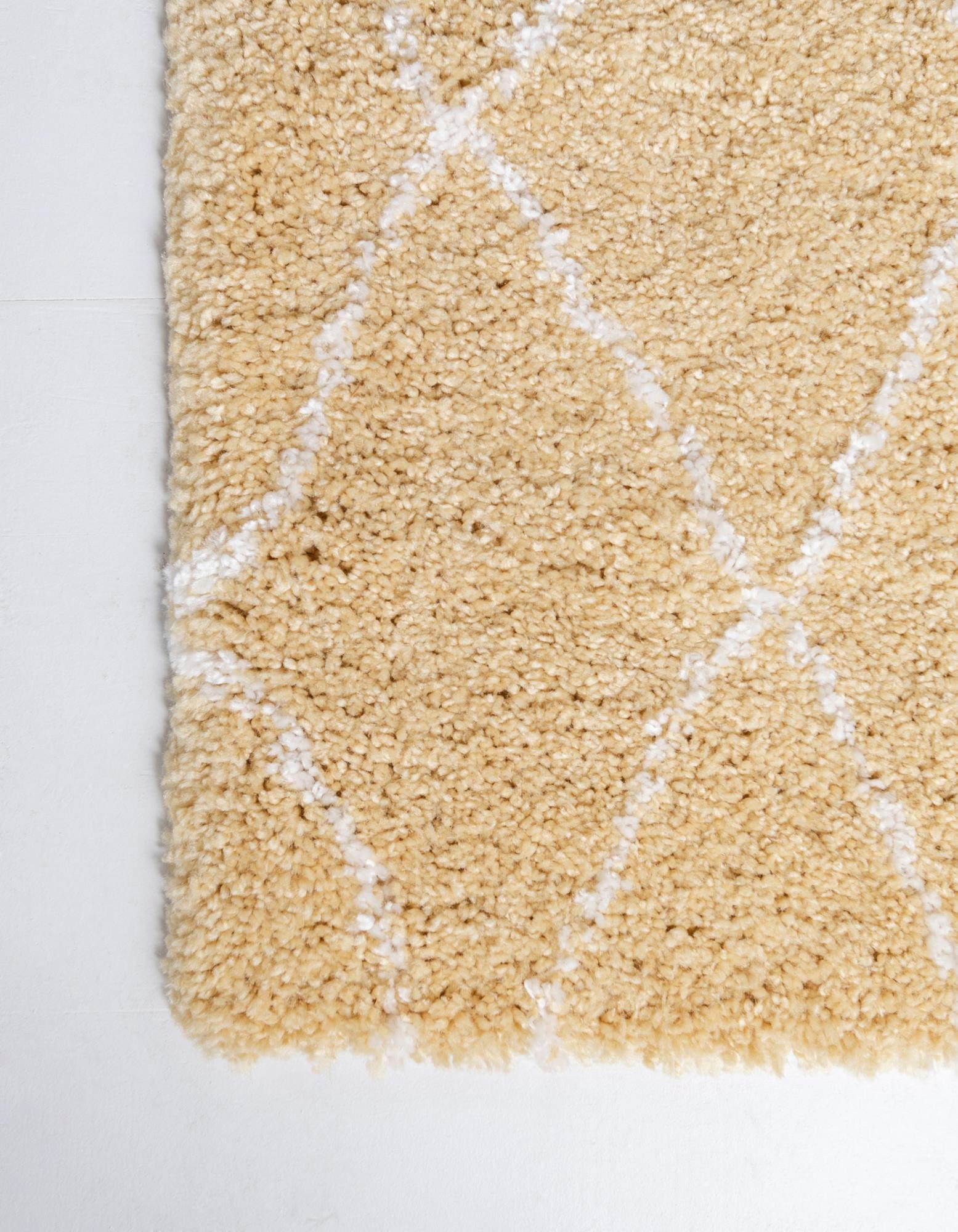 Myflair Möbel & Accessoires Hochflor-Läufer »Temara Shag Lagerräumung«, rechteckig, 51 mm Höhe, Teppich-Läufer, gewebt, Rauten Design, weich & kuschelig