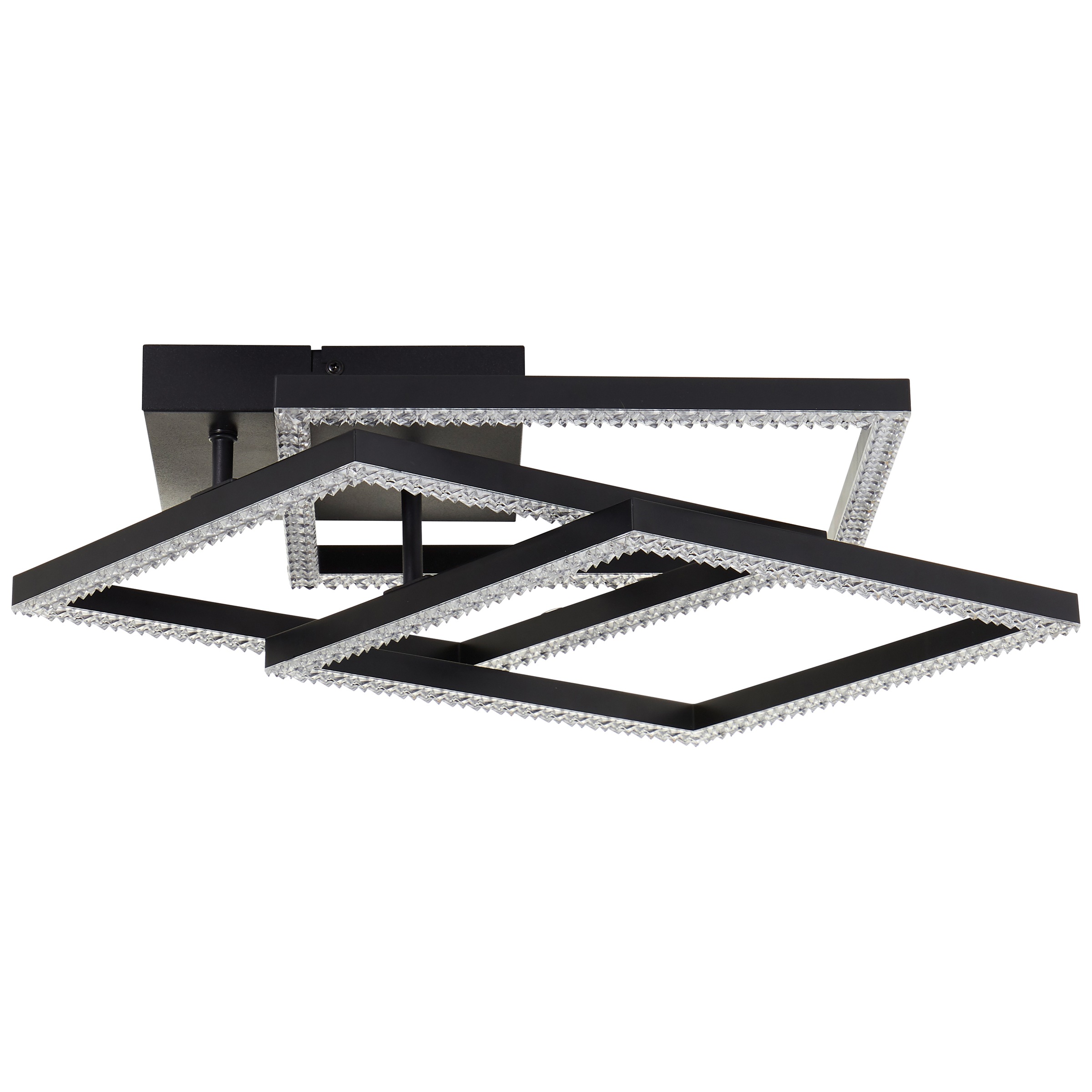 Brilliant LED Deckenleuchte »Ranni«, 47 x 47, 3900 lm, 4000 K, Kristalloptik, schwenkbar, schwarz