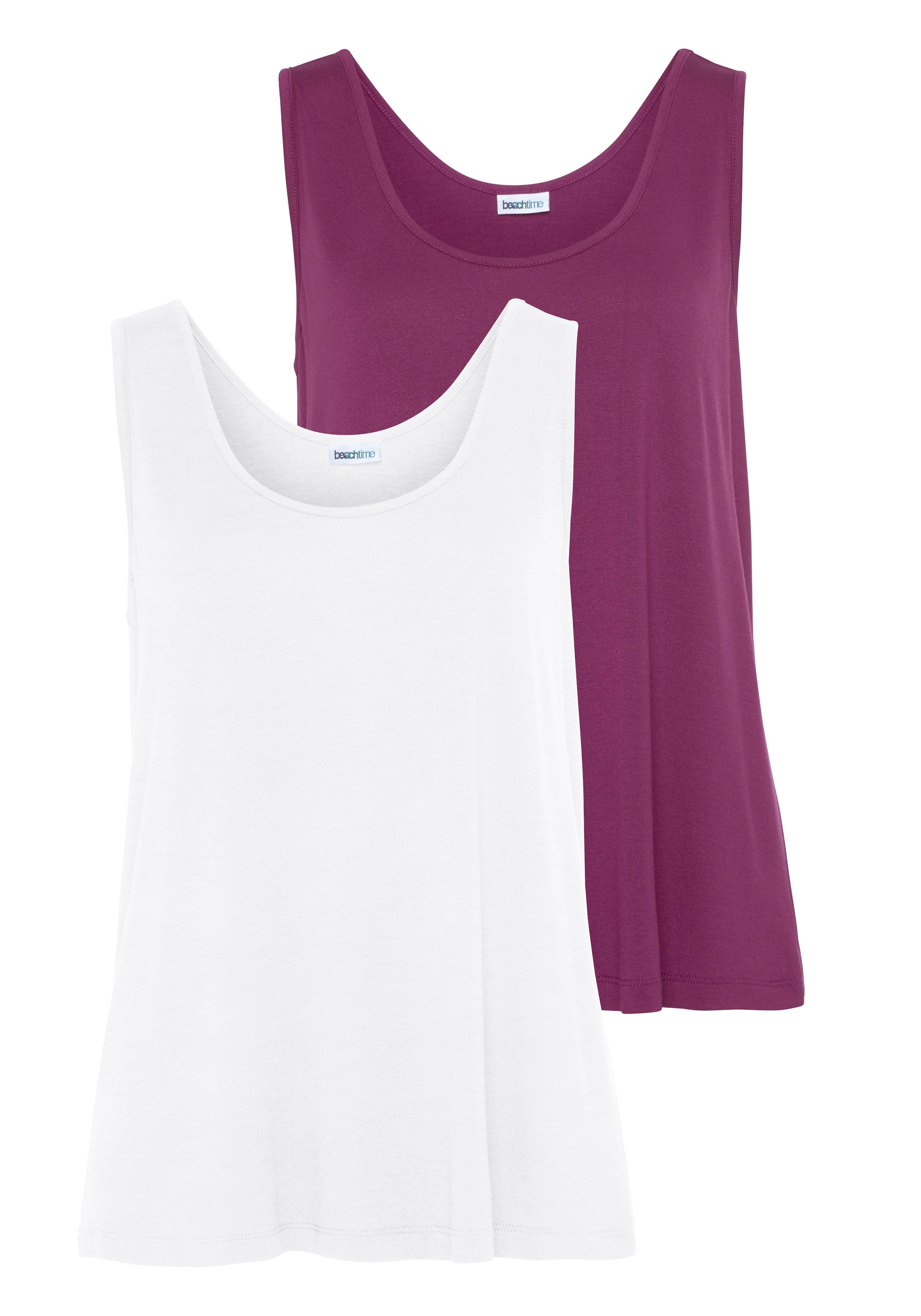 Tanktop, (2er-Pack), aus Viskose