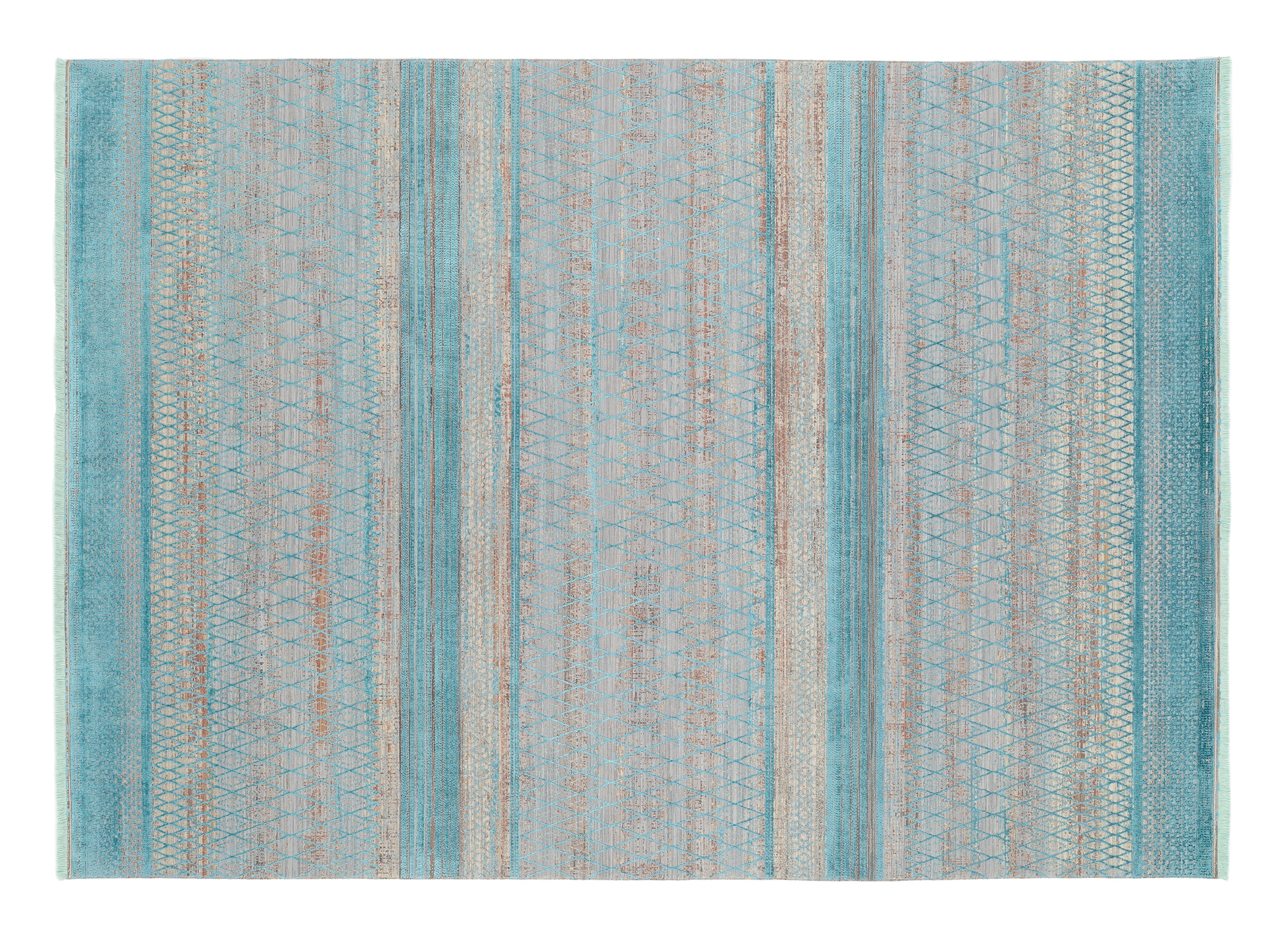 OCI DIE TEPPICHMARKE Teppich »FARBEN MASTER« rechteckig 8 mm Höhe Klassisches Muster, eingefasst, in 3-D-Optik, mit Fransen