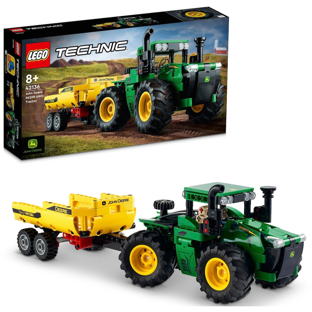 LEGO® Konstruktionsspielsteine »John Deere 9620R 4WD Tractor (42136), LEGO® Technic«, (390 St.)