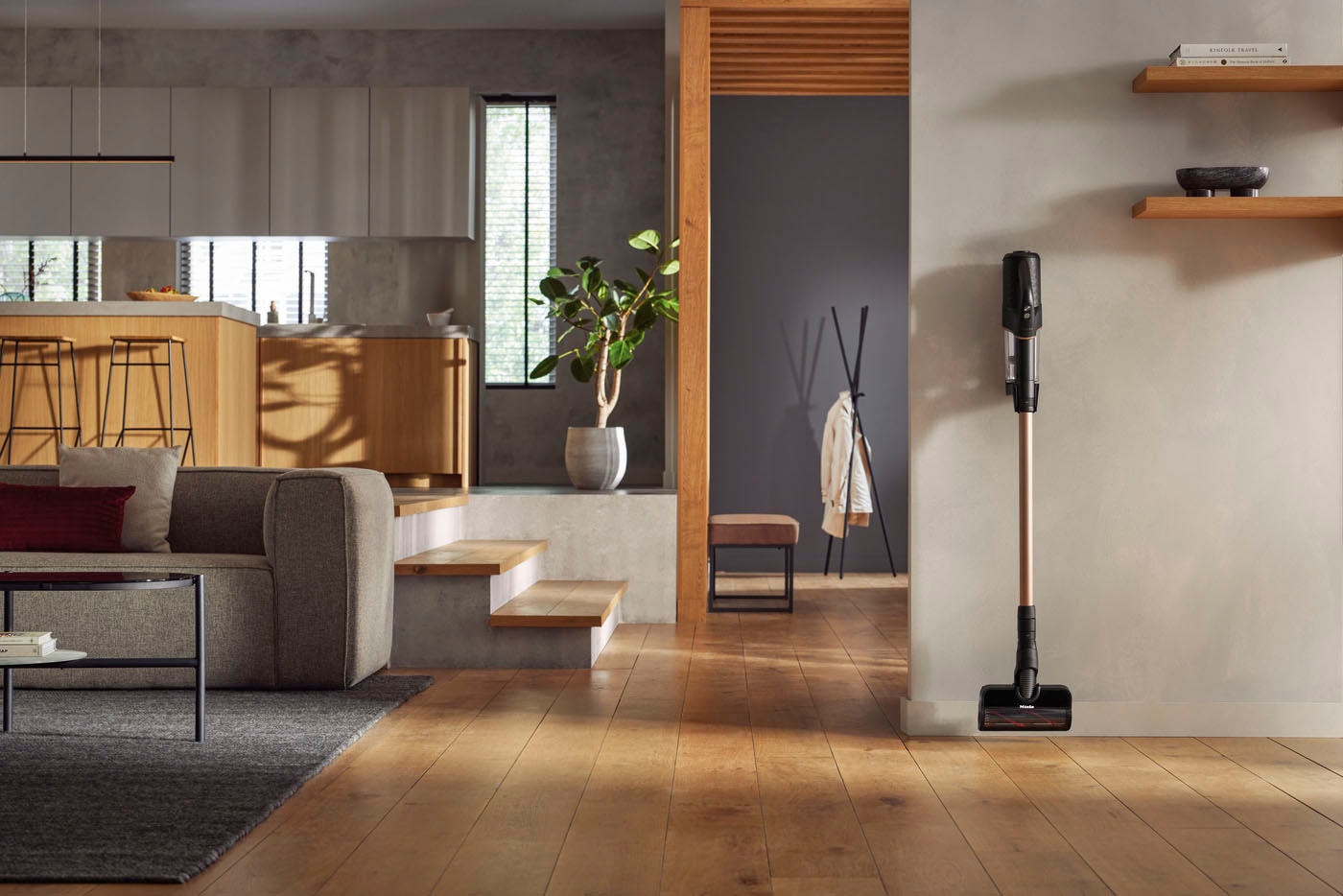 Miele Akku-Handstaubsauger »Duoflex HX1 TotalCare, 2in1-Funktion,« mit Elektrobürste MultiFloor und CarCare Set, Obsidianschwarz Roségold