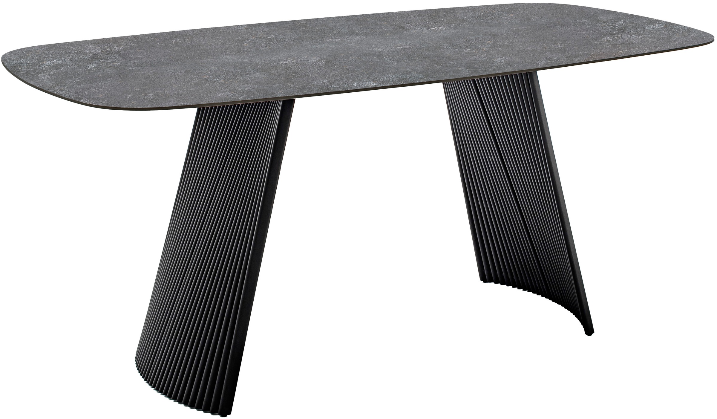 MCA furniture Esstisch »TOBELO Wangentisch 180x90cm«, (1 St.), Keramik, Metall, schwarz marmoriert, dining table, 4-6 Personen