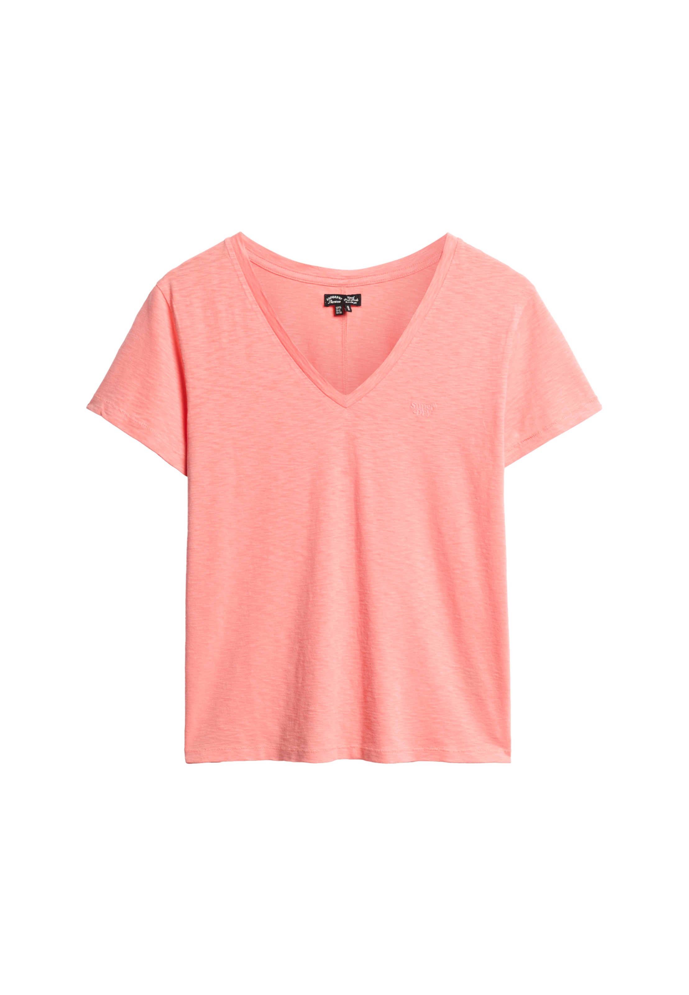 Superdry V-Shirt »STUDIOS SLUB EMB VEE TEE«, strukturiertes T-Shirt mit V-Ausschnitt und Stickerei