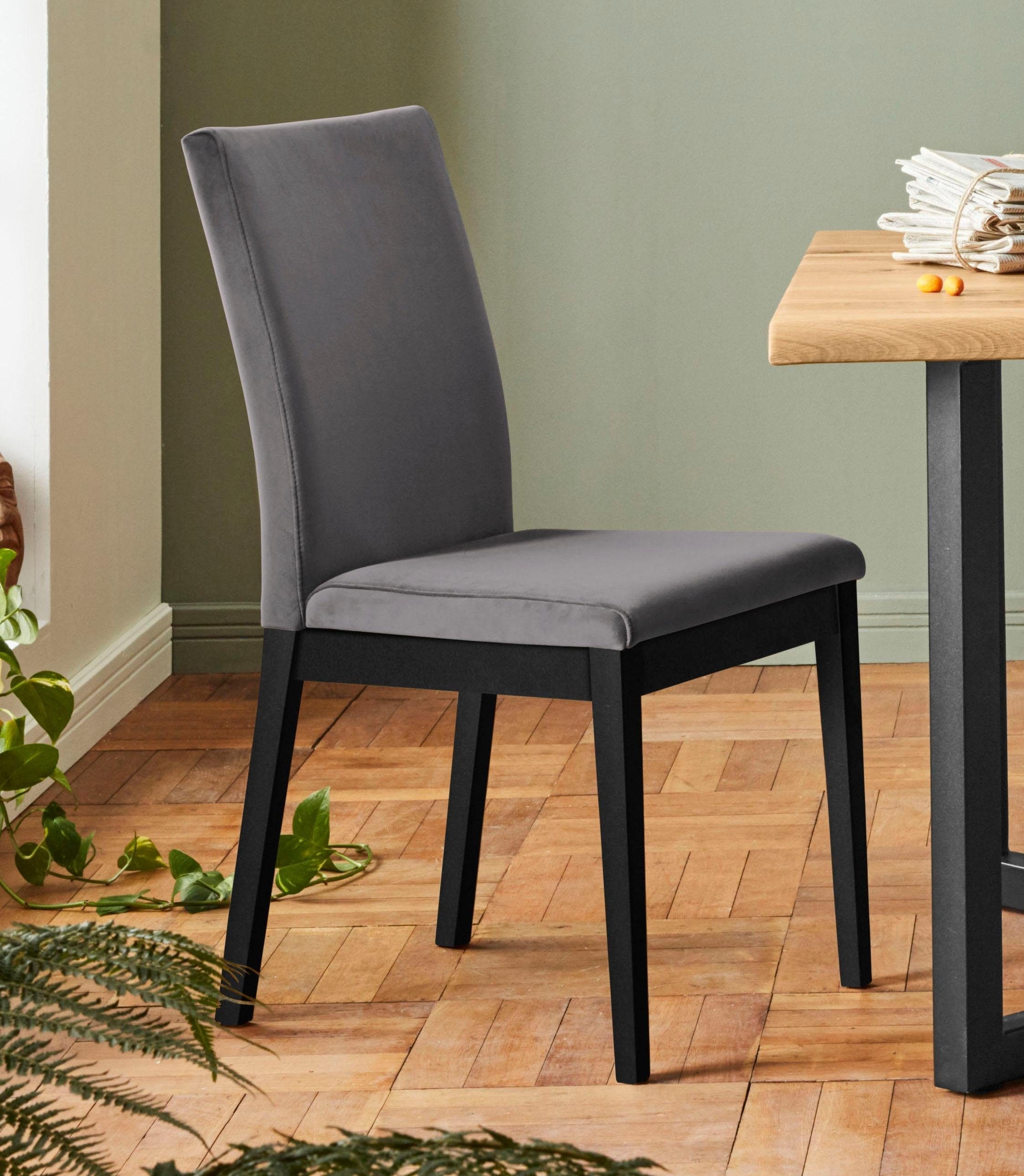 Home affaire Stuhl »Dendres«, (Set), 2 St., Luxus-Microfaser