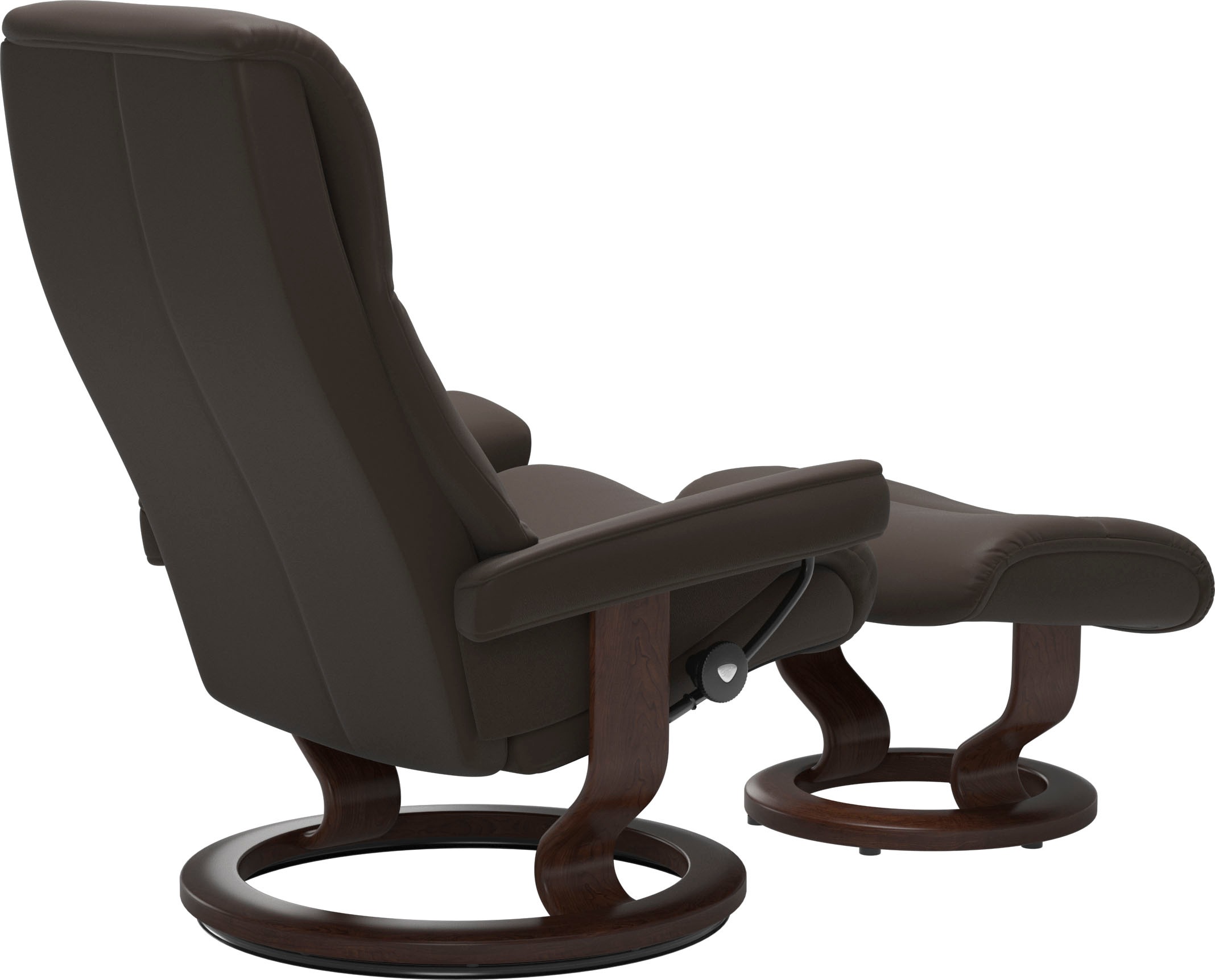 Stressless® Relaxsessel »View« Set, Relaxsessel mit Hocker,  mit Classic Base, Größe M,Gestell Braun