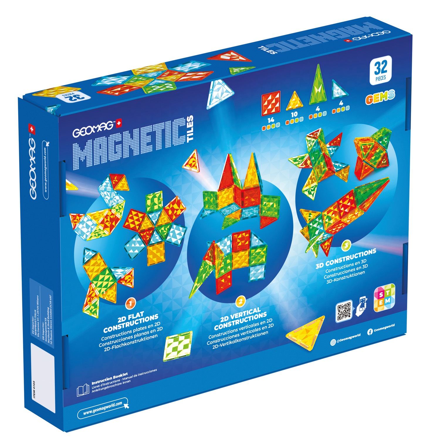Geomag™ Magnetspielbausteine »Magnetic Tiles Rocket (4105)«