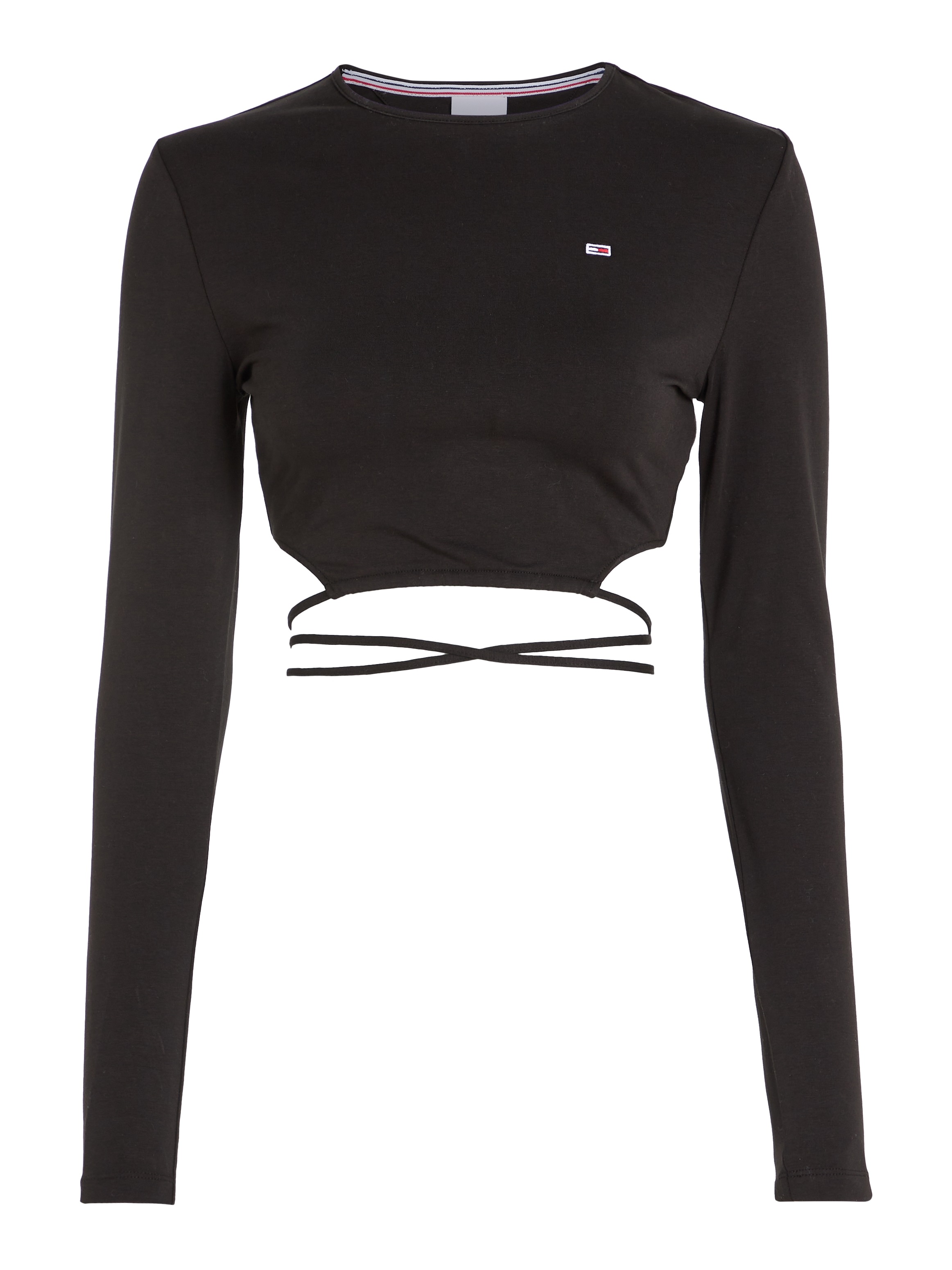 Tommy Jeans Langarmshirt »TJW TIE WRAP TOP«, mit Tommy Jeans Markenlabel