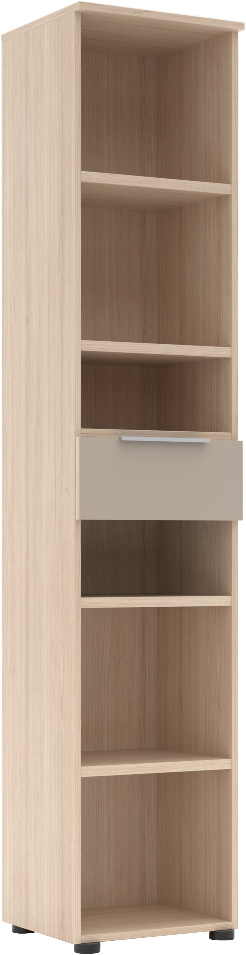 Innostyle Aktenregal »Büroregal Santorin, 40x 198x 38 cm (B/H/T)« 1 Stk. tlg. 1 Schubkasten, 6 offene Fächer, Softclose, Metallgriff