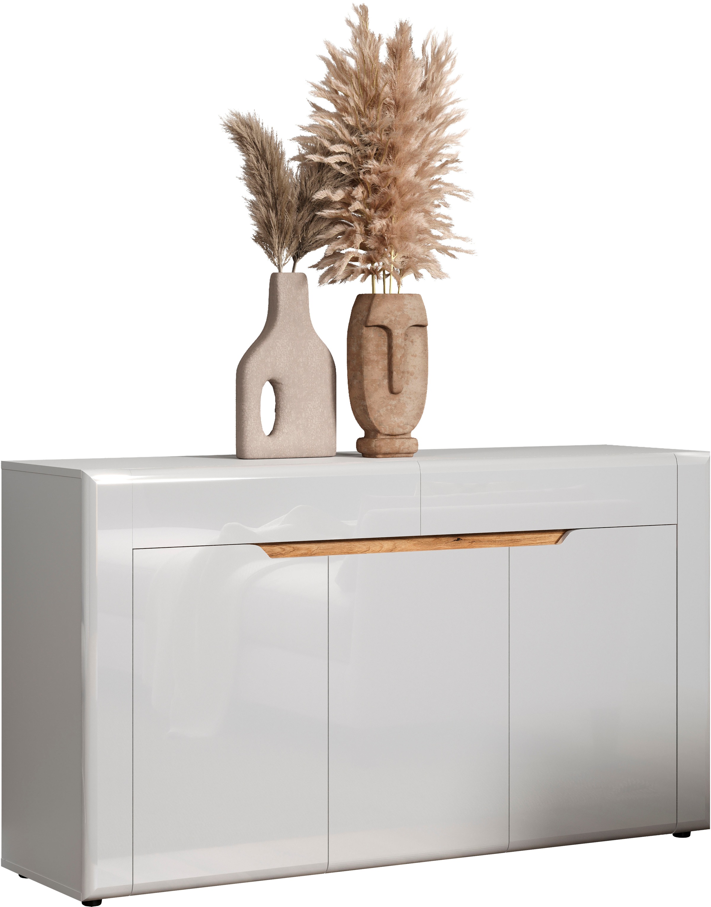 INOSIGN Sideboard »Graz«, (Packung, 1 St.), Maße aufgebaut (B/T/H in cm): 150/39/84 - Hochglanz Front